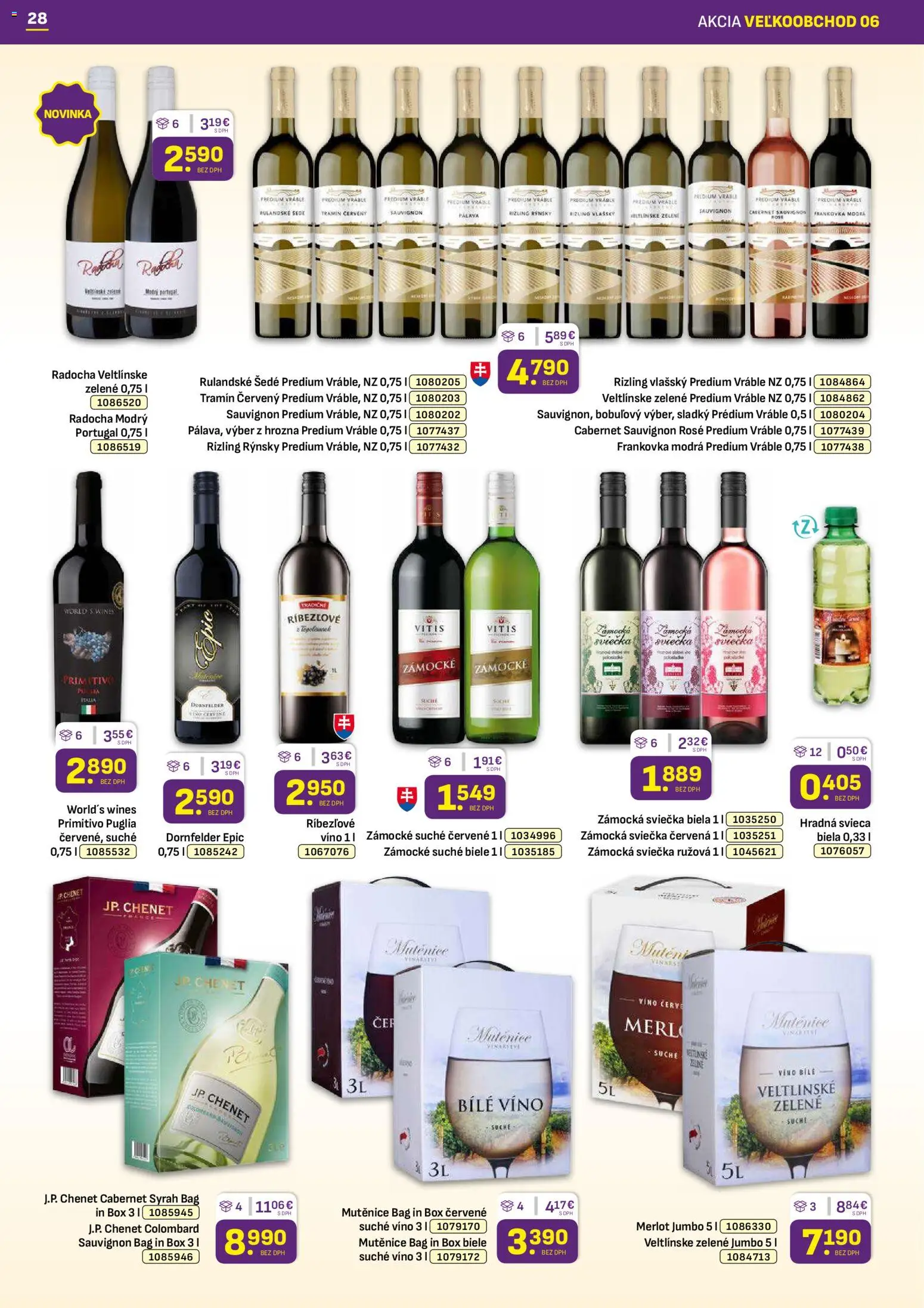 Nové Libex akcie – leták je platný od 16.03.2026 | Strana: 28 | Produkty: Víno