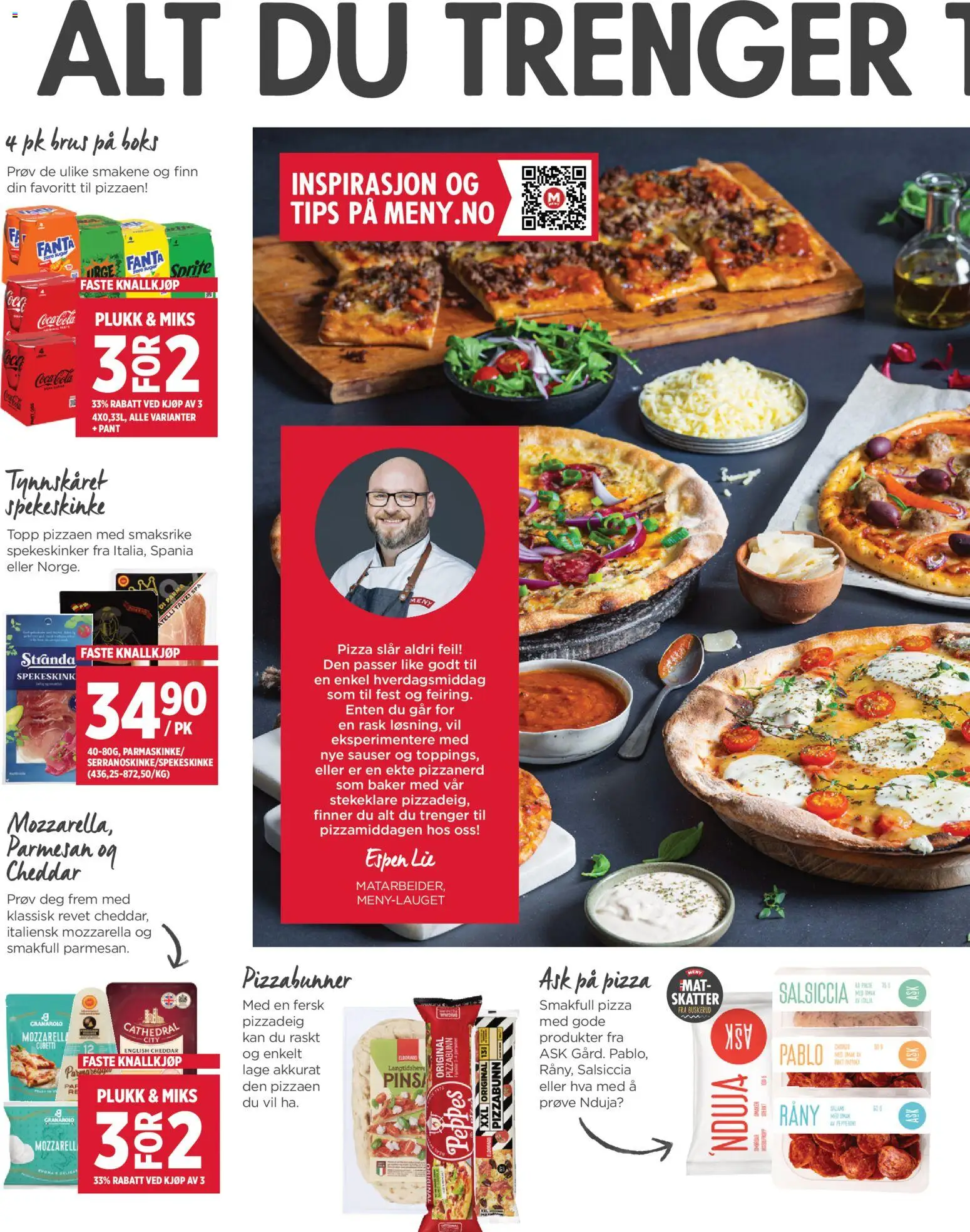 {H1} | Side: 2 | Produkter: Håv, Brus, Paprika, Mozzarella