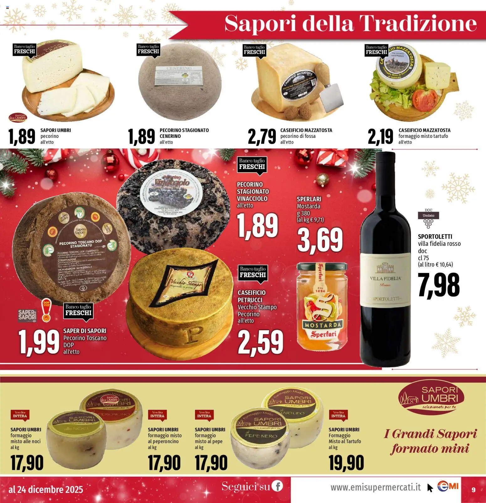 Volantino EMI del 11.12.2025 | Pagina: 9 | Prodotti: Tè, Pepe, Noci, Pecorino