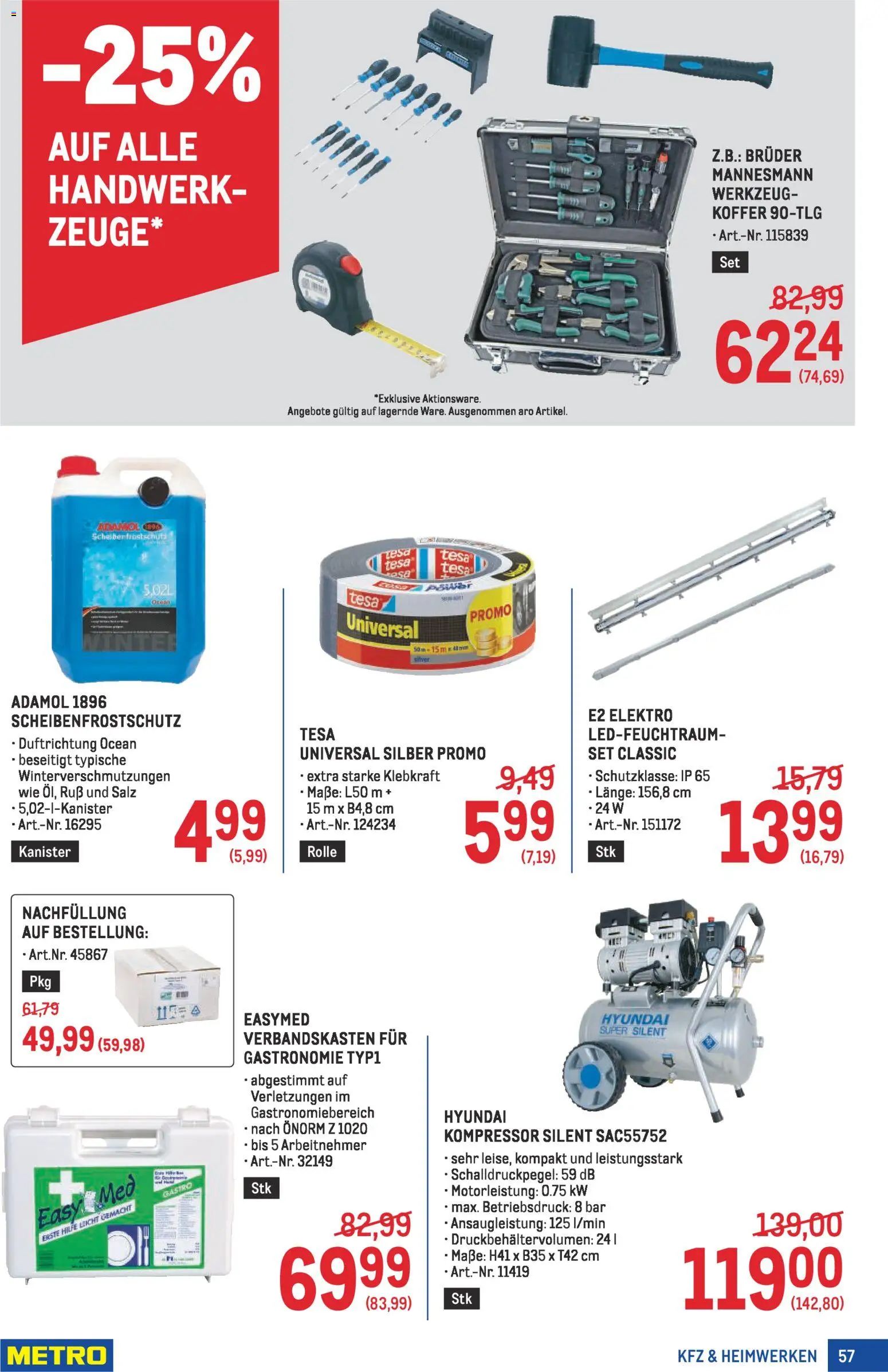 Metro Profi gültig ab 22.01.2026 | Seite: 57 | Produkte: Salz, Koffer