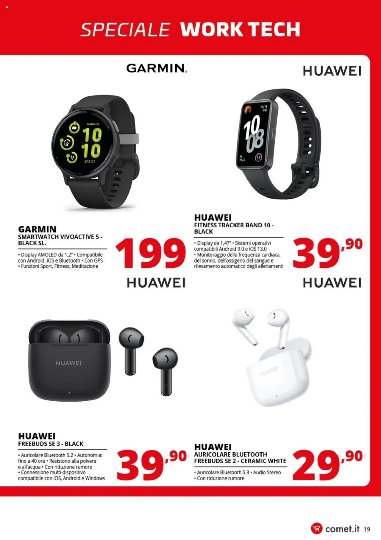 Volantino Comet del 25.08.2025 | Pagina: 19 | Prodotti: Huawei, Smartwatch