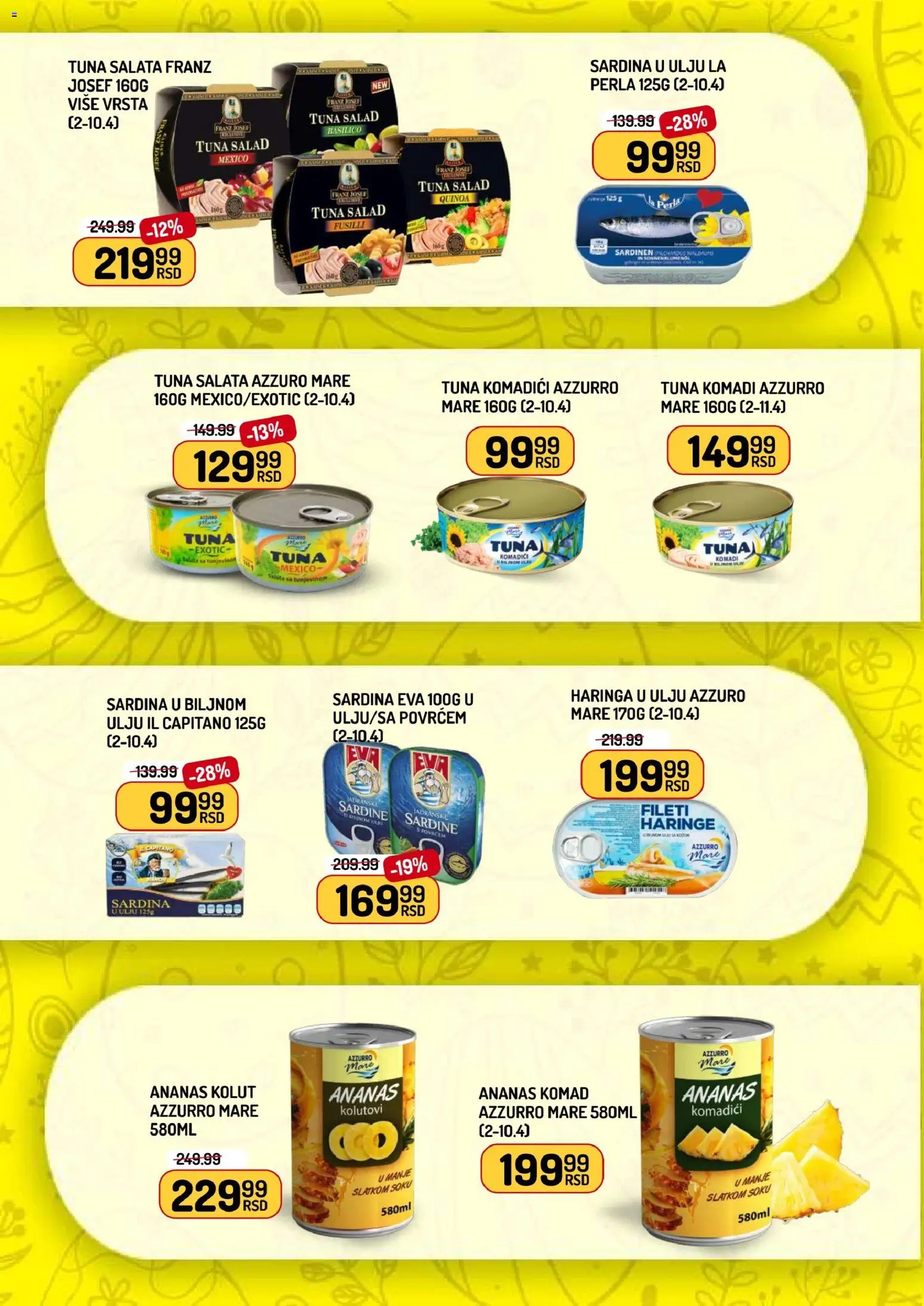 Aman katalog - važi od 02.04.2026 | Strana: 4 | Proizvode: Ananas, Salata, Quinoa, Sardina