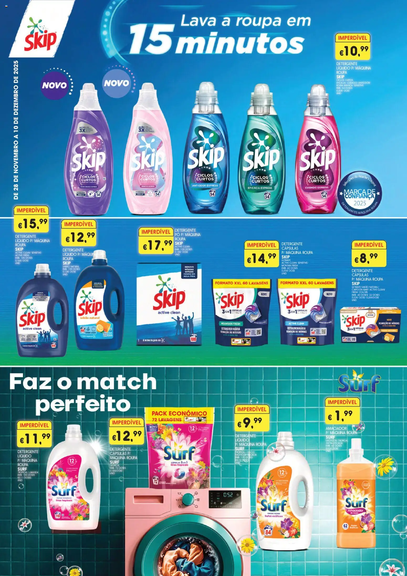 Meu Super folheto │ válido de 28.11.2025 | Página: 1 | Produtos: Agua, Pó, Sabão, Detergente