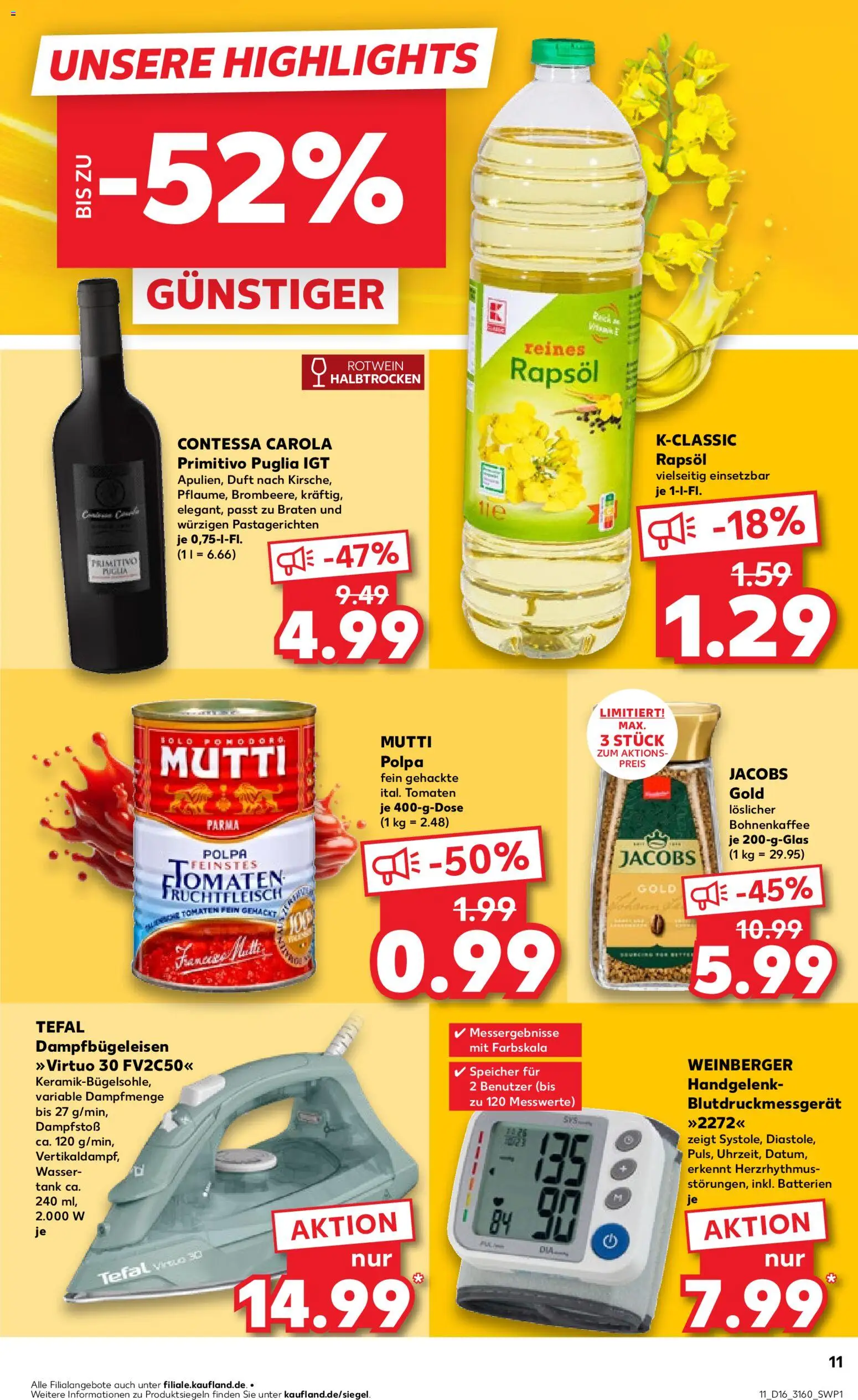 Kaufland Prospekt Frankfurt (Oder)	 – gültig ab 16.04.2026 | Seite: 11 | Produkte: Rotwein, Duft, Tomaten, Monitor