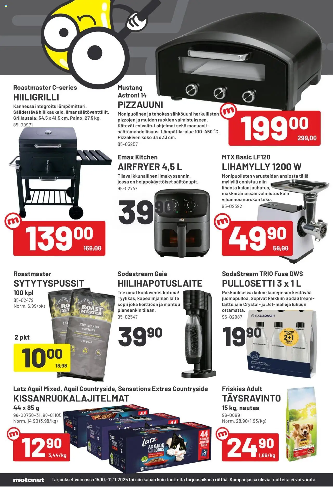 Motonet tarjoukset – voimassa 15.10.2025 alkaen | Sivu: 14 | Tuotteet: Sodastream, Voi, Hiiligrilli, Hiilihapotuslaite