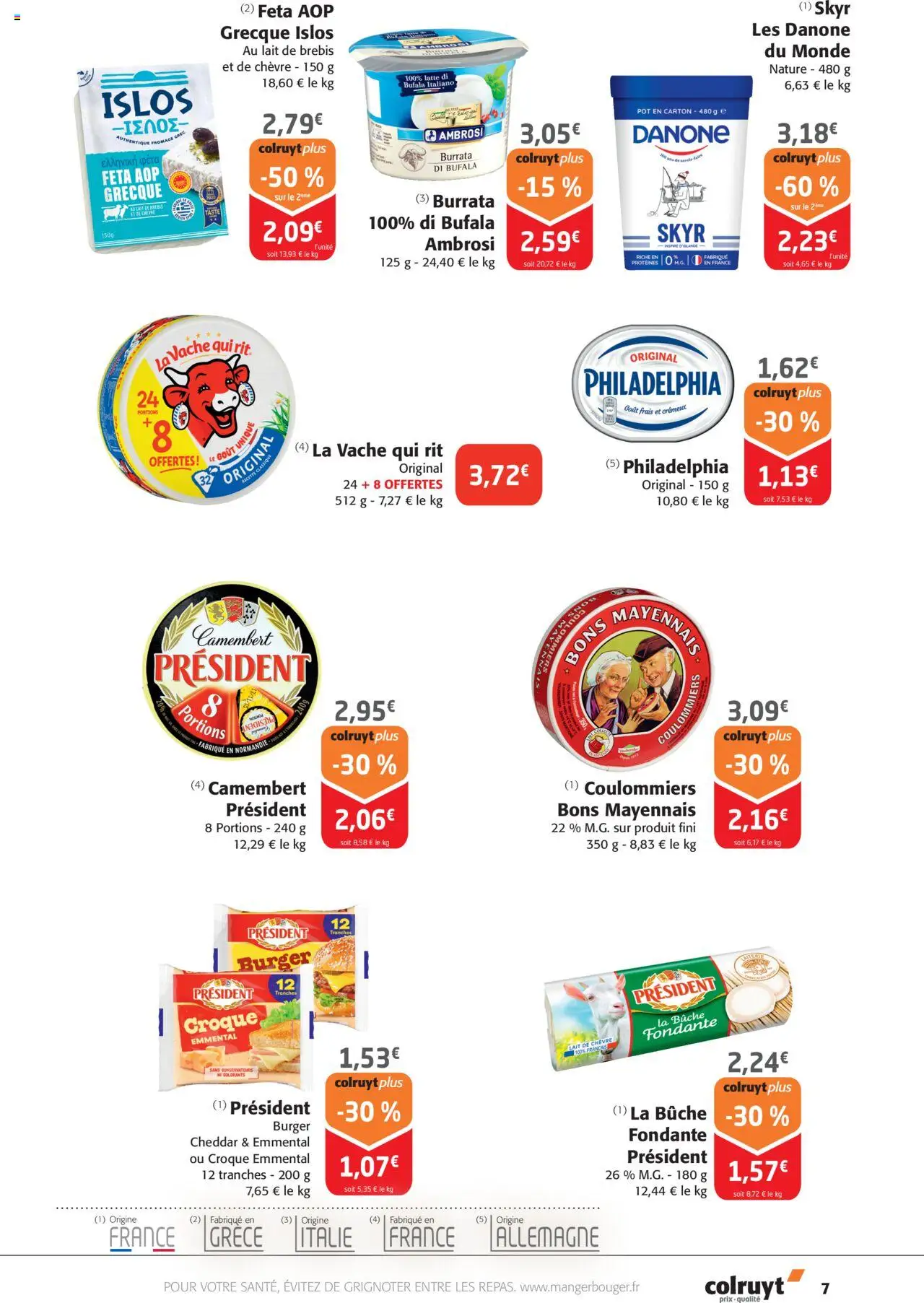  | Page: 7 | Produits: Lait, Fromage, Philadelphia, Camembert