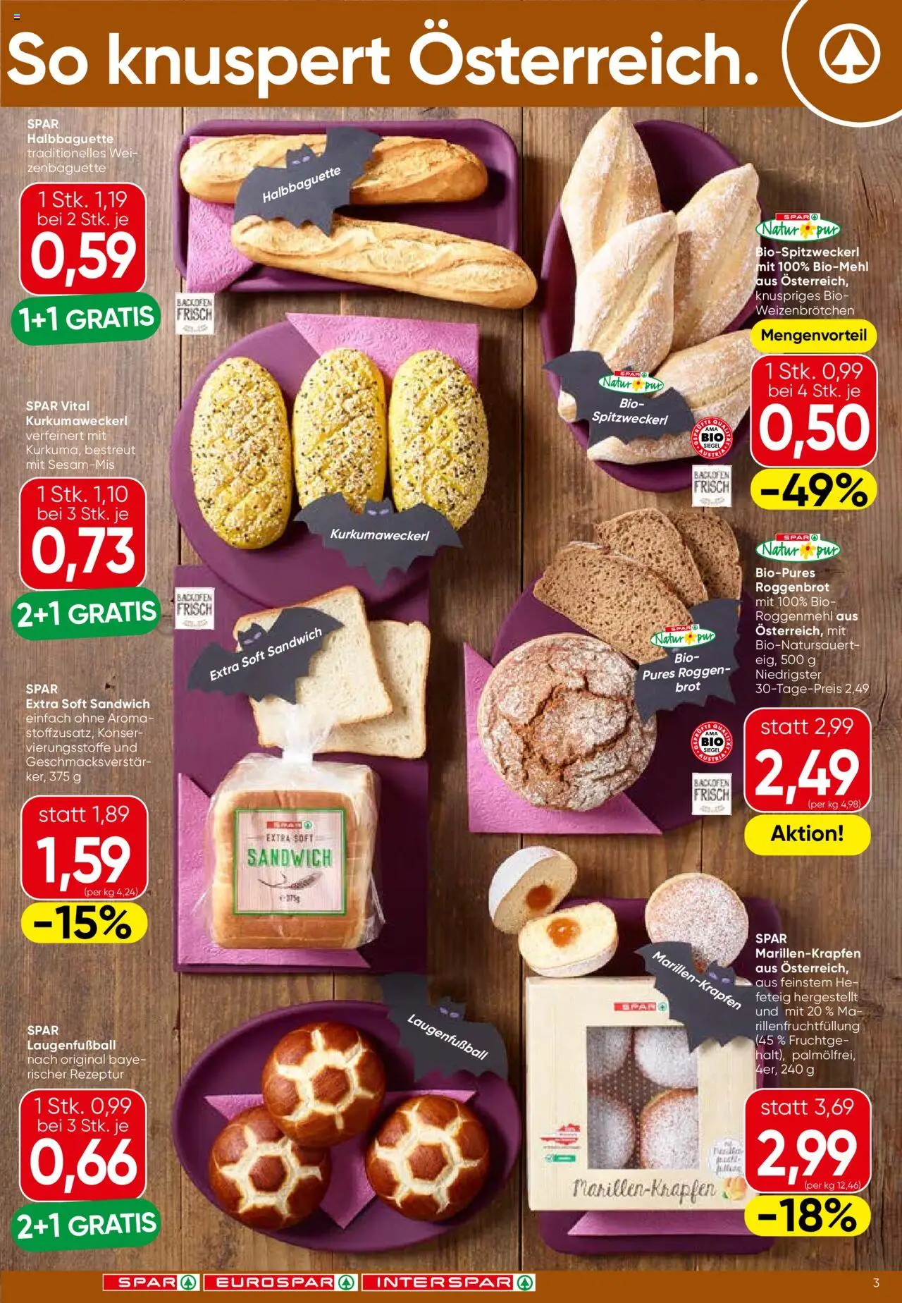 Spar Flugblatt - Kärnten gültig ab 16.10.2025 | Seite: 3 | Produkte: Brot