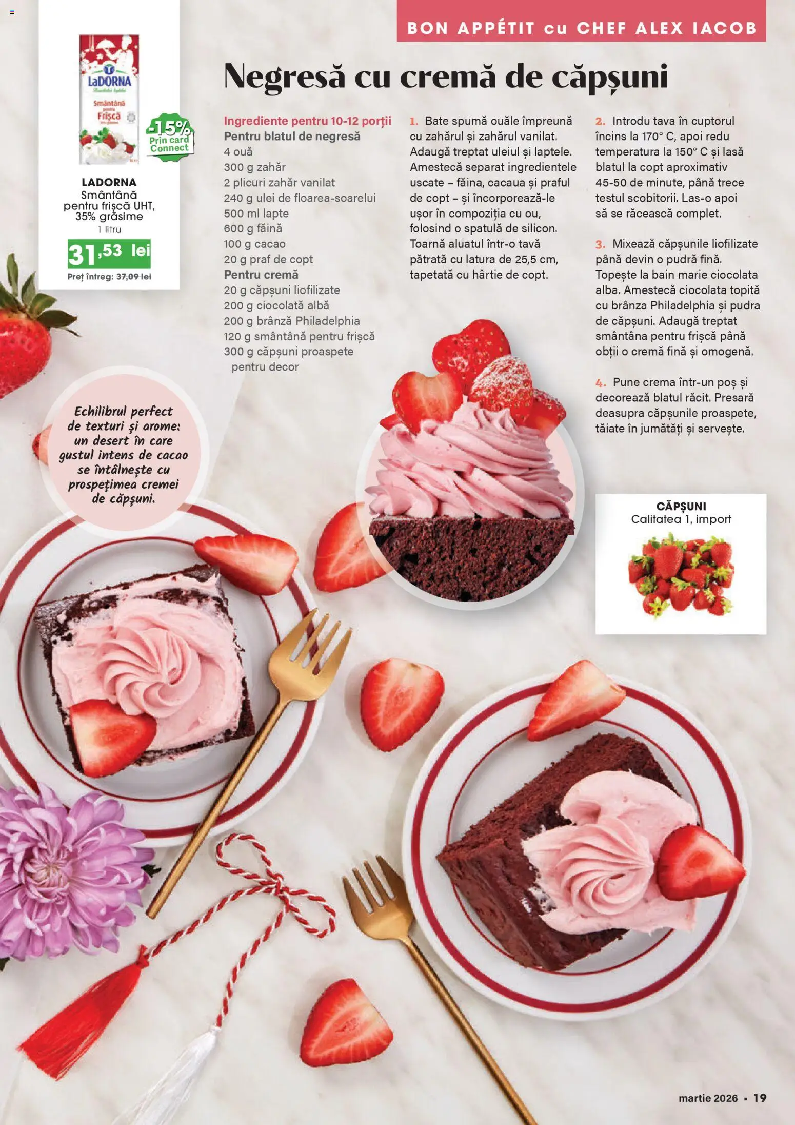 Noul catalog Mega Image – valabil de la 26.02.2026 | Pagină: 19 | Produse: Lapte, Ulei, Cacao, Smântână