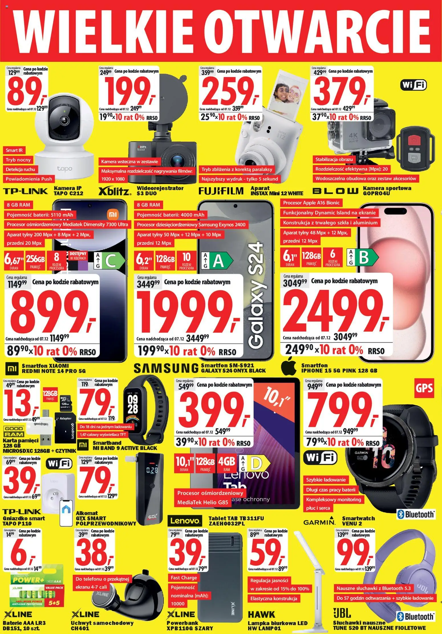 Mediaexpert Gazetka - Wielkie otwarcie Sieradz  od 27.11.2025 | Strona: 4 | Produkty: Karta, Smartfon, Baterie, Smartwatch