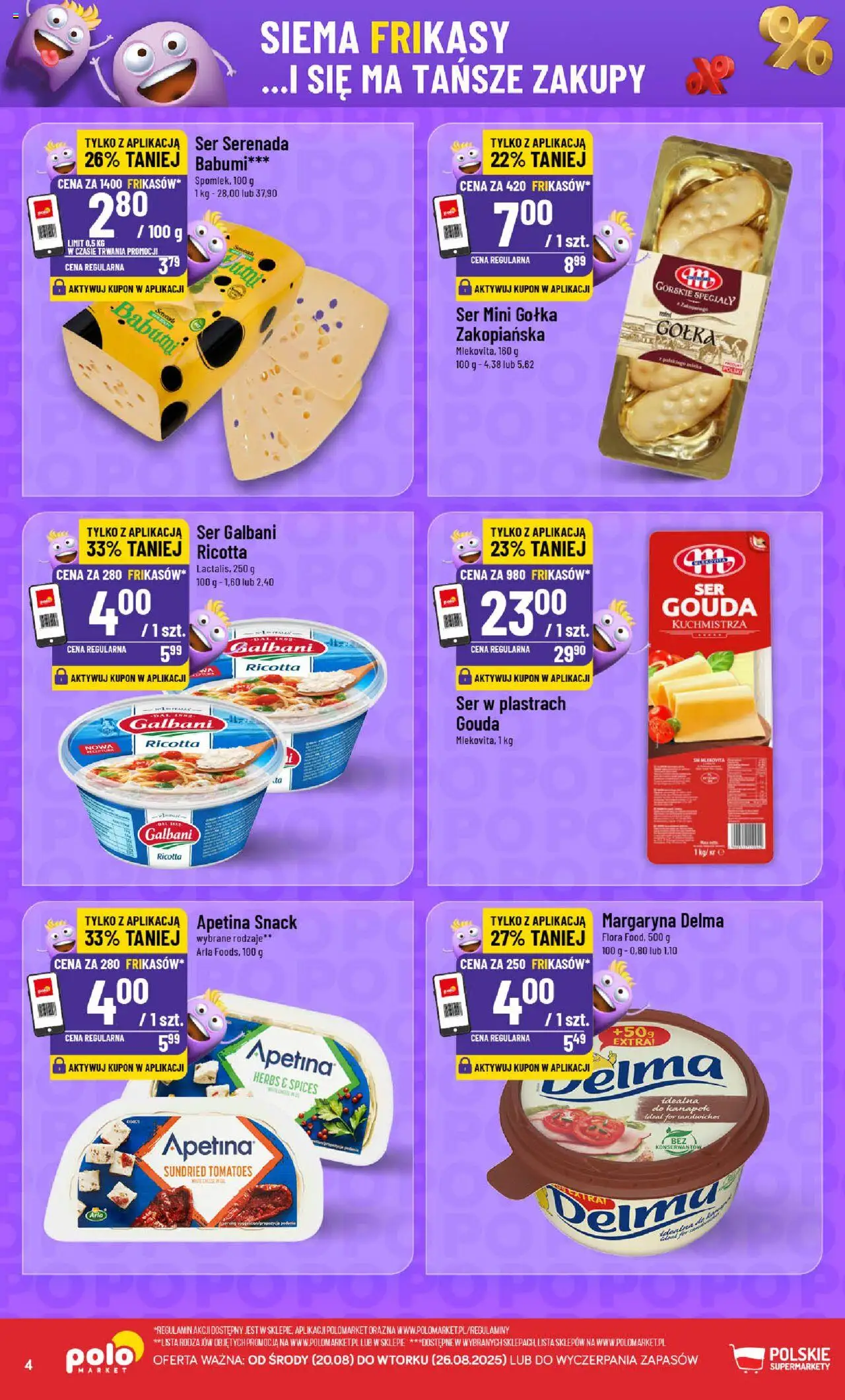 POLOmarket Gazetka - Frikasowe Hity od 20.08.2025 | Strona: 4 | Produkty: Lego, Margaryna, Ser, Ricotta