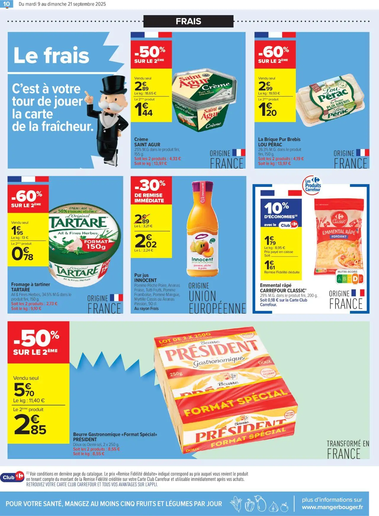  | Page: 10 | Produits: Pêche, Ail, Jus, Ananas