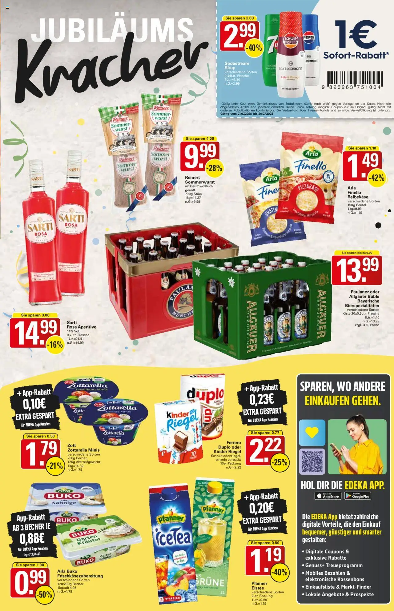 WEZ Prospekt - gültig ab dem 21.07.2025 | Seite: 3 | Produkte: Sirup, Arla buko, Wurst, Sodastream