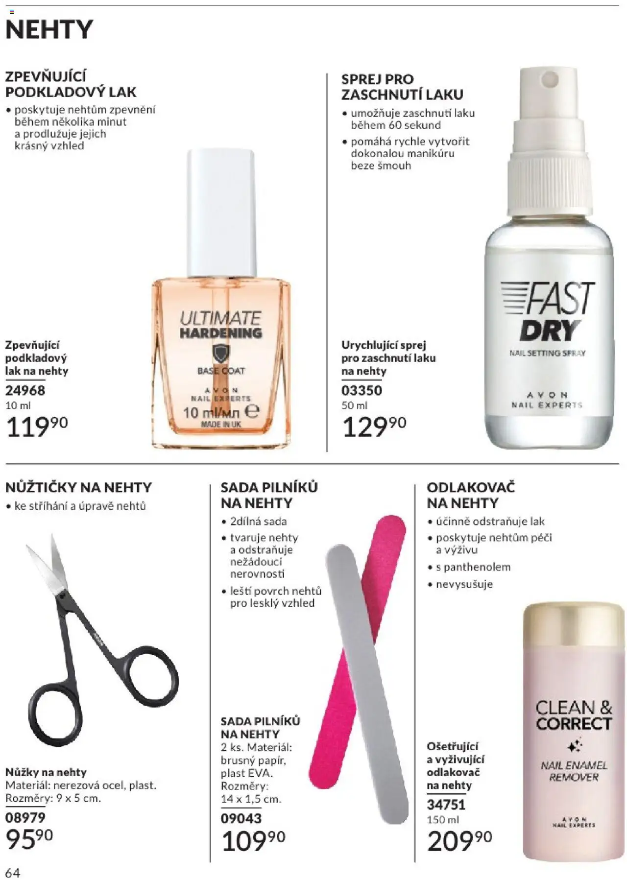 Avon katalog 8/2025 od 31.07.2025 | Strana: 64 | Produkty: Nůžky, Nůžky na nehty, Nehty, Lak na nehty
