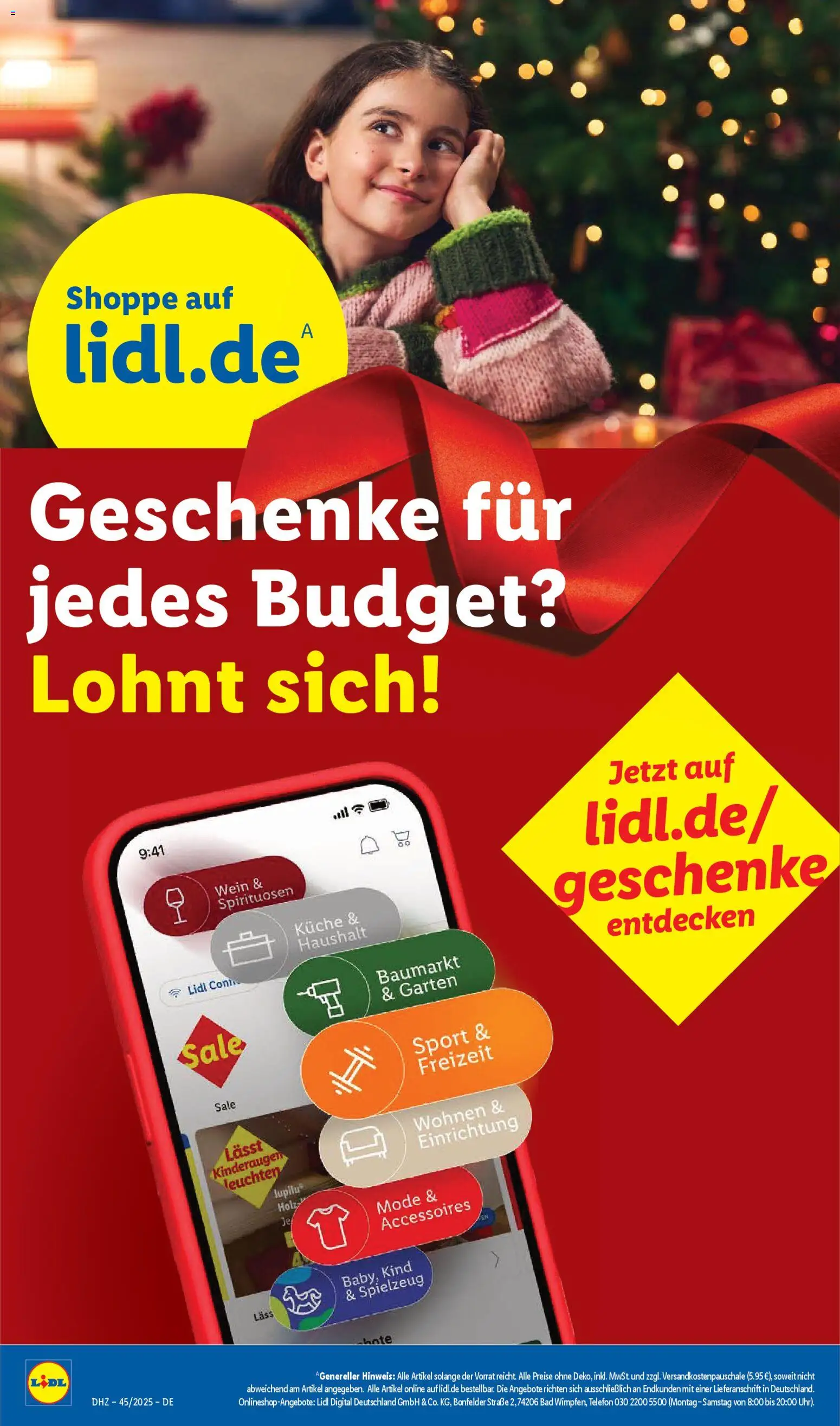 Lidl Prospekt Heppenheim – gültig ab 03.11.2025 | Seite: 26 | Produkte: Bad, Küche, Wein, Telefon
