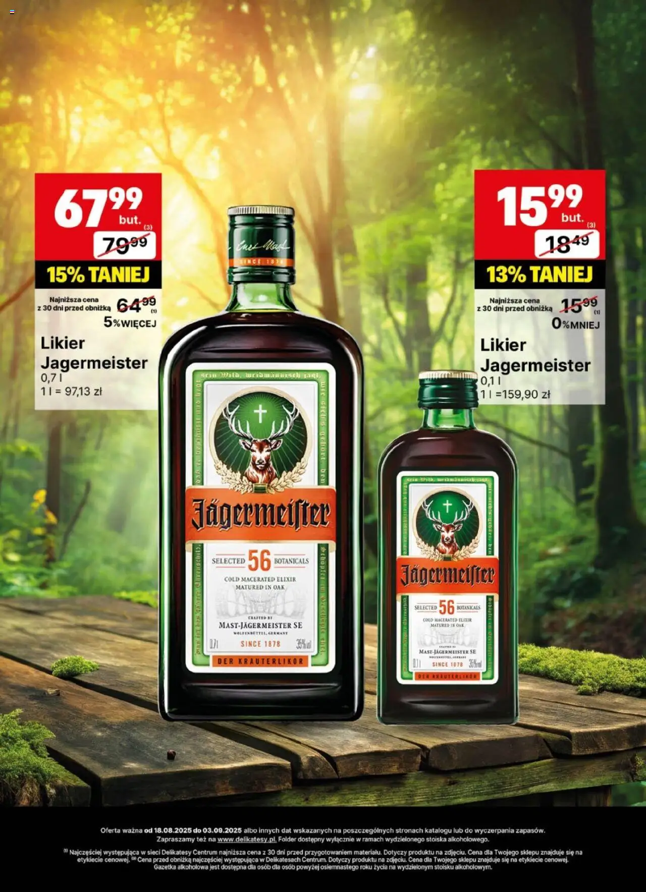 Delikatesy Centrum Gazetka - DeliBarek od 18.08.2025 | Strona: 16 | Produkty: Delikatesy, Jagermeister