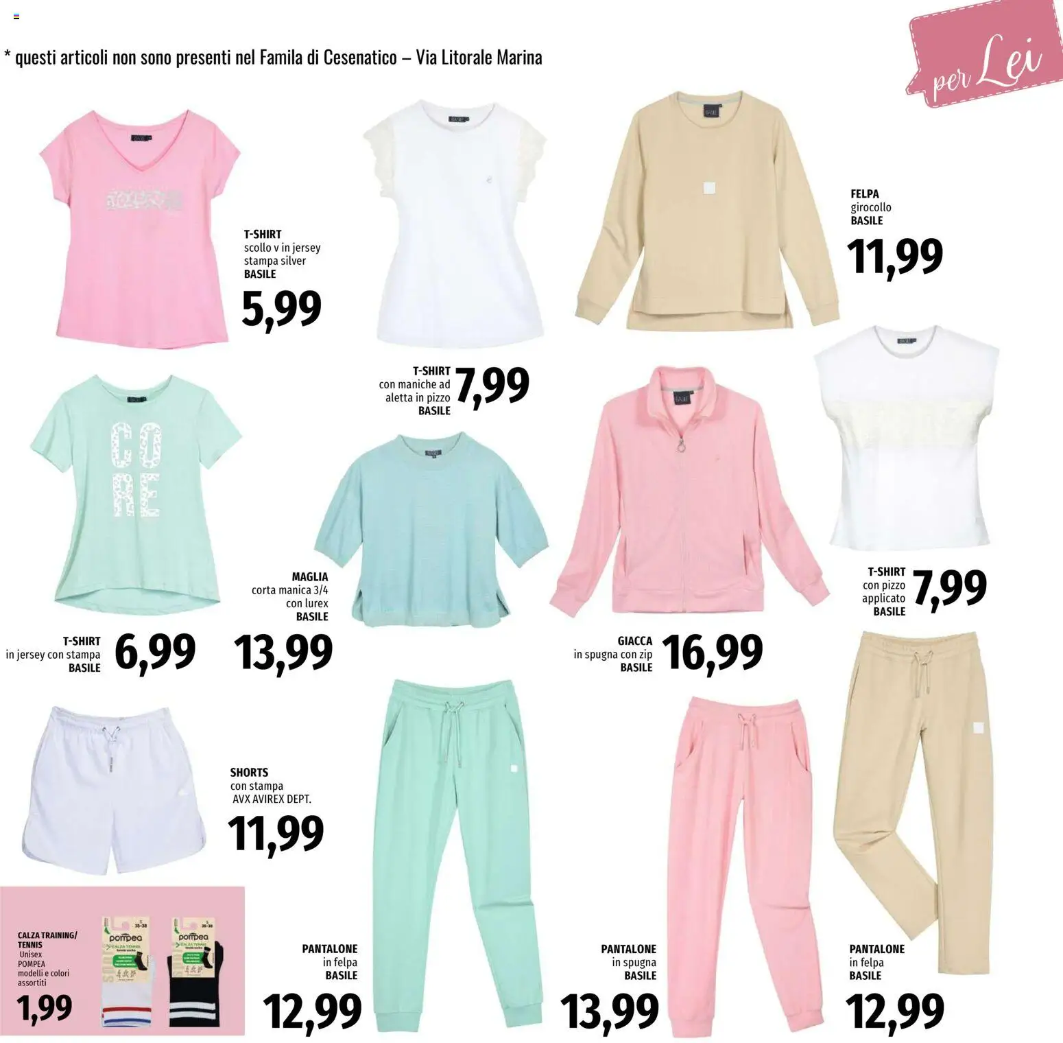 Volantino Famila del 19.02.2026 | Pagina: 29 | Prodotti: Spugna, Felpa, Giacca, Stampa