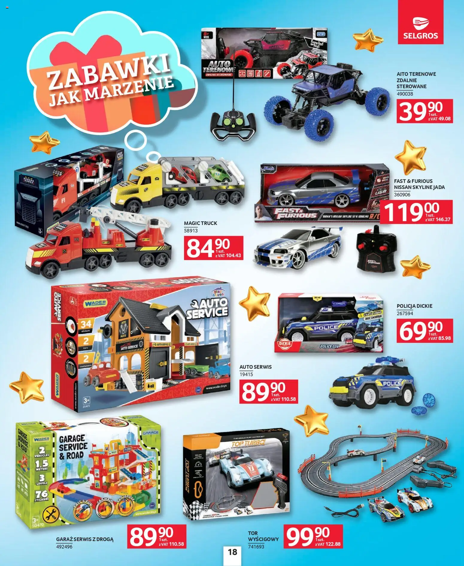 Selgros cash&carry Gazetka - Zabawki od 04.12.2025 | Strona: 18 | Produkty: Top