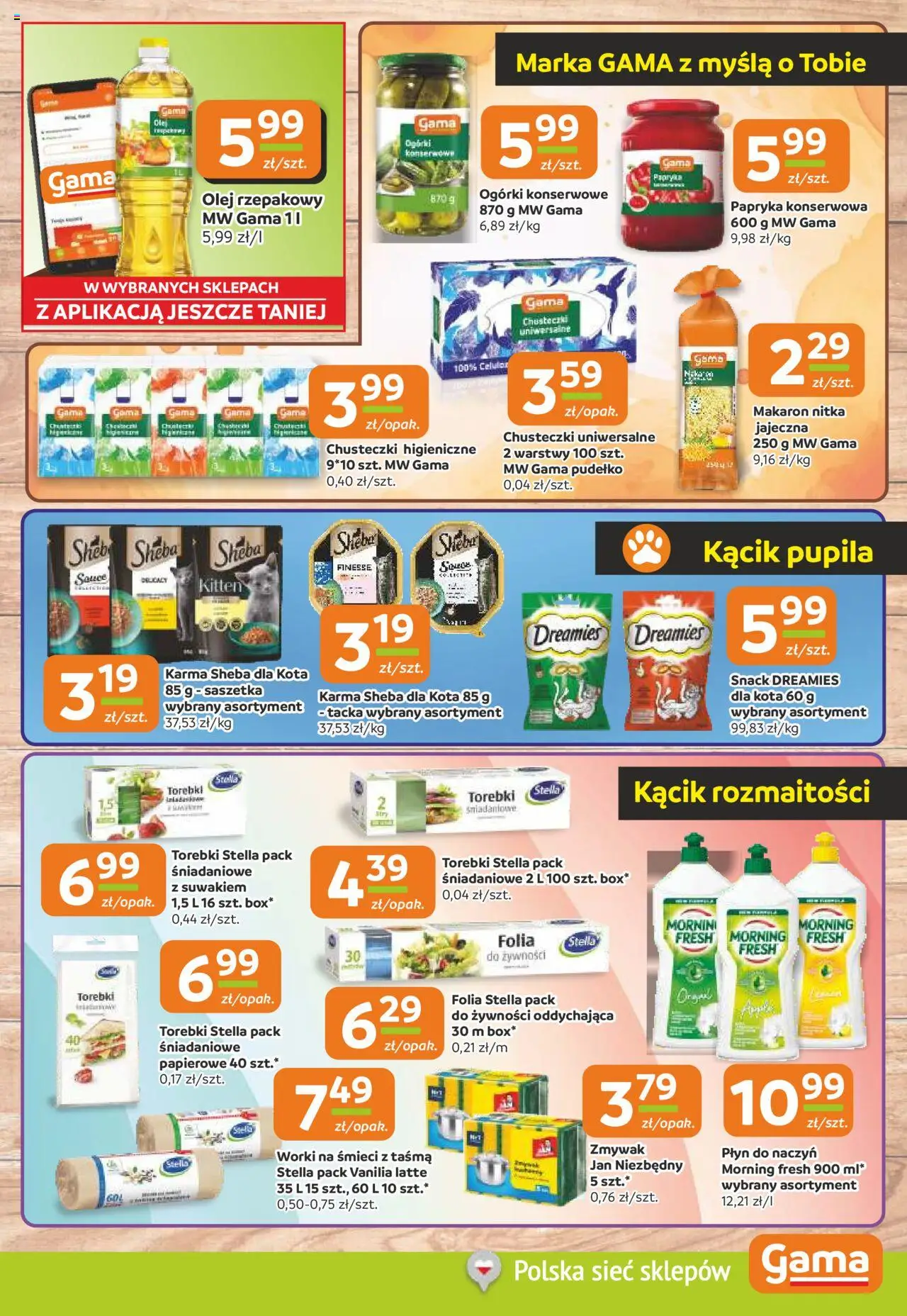 Gama Gazetka od 18.09.2025 | Strona: 9 | Produkty: Olej rzepakowy, Olej, Makaron, Ogórki