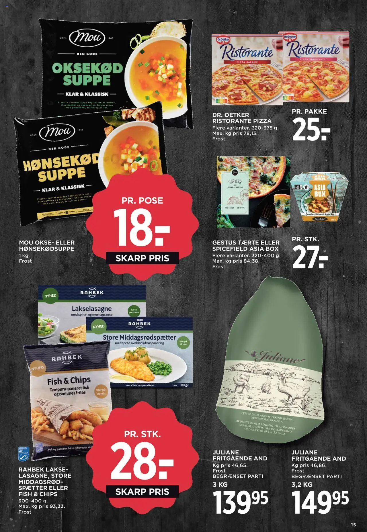 Meny tilbudsavis – gyldig fra 10.10.2025 | Side: 23 | Produkter: Pizza, Fisk, Oksekød, Suppe