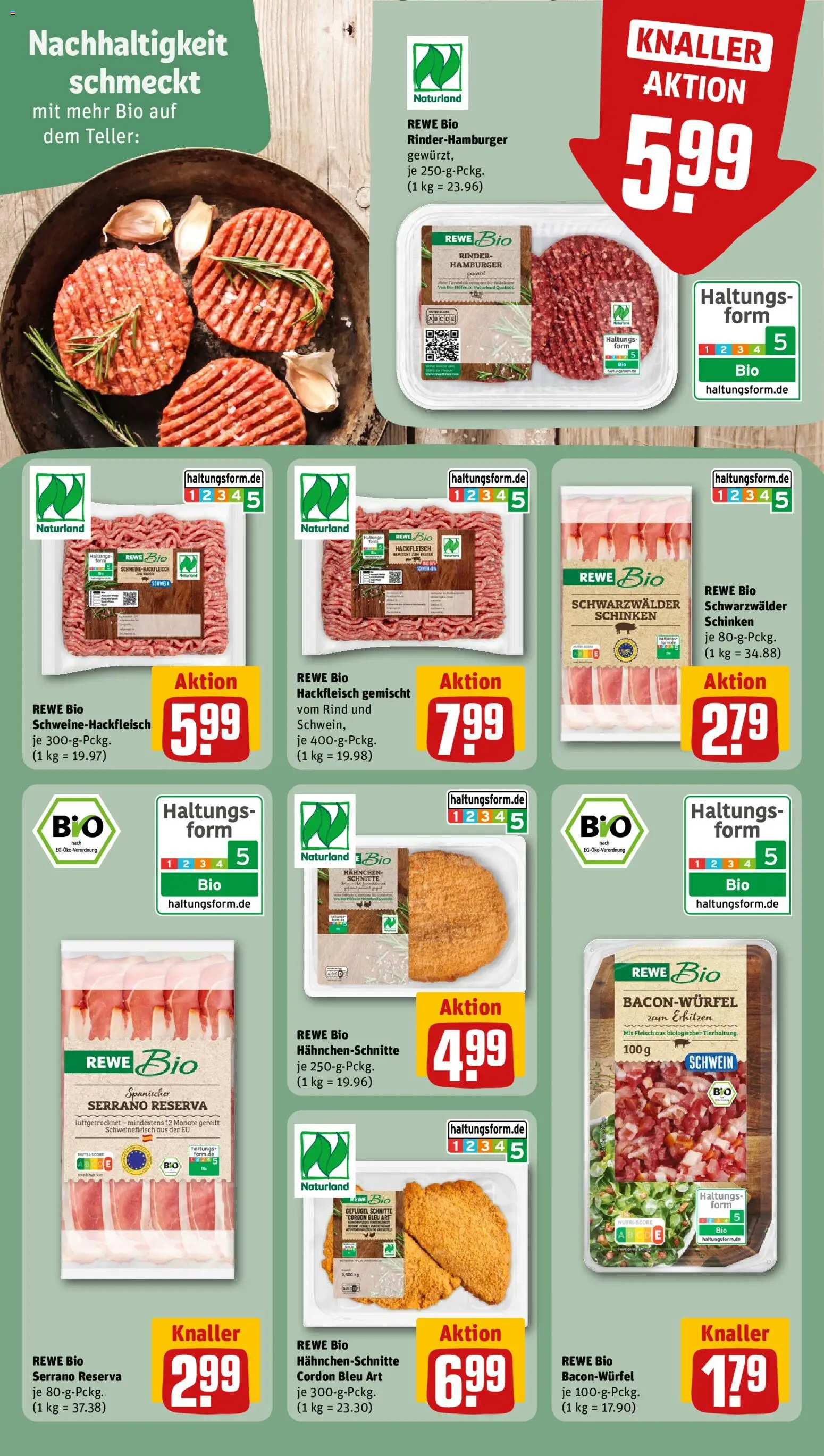 Rewe Prospekt 	 – gültig ab 16.02.2026 | Seite: 13 | Produkte: Schinken, Schweinefleisch, Fleisch, Hackfleisch