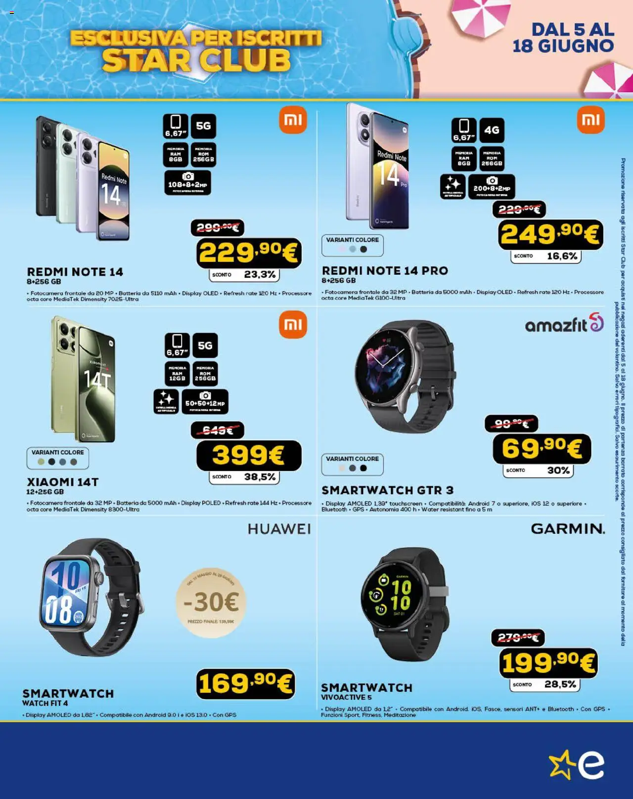 Volantino Euronics del 05.06.2025 | Pagina: 7 | Prodotti: Xiaomi, Fotocamera, Smartwatch, Batteria