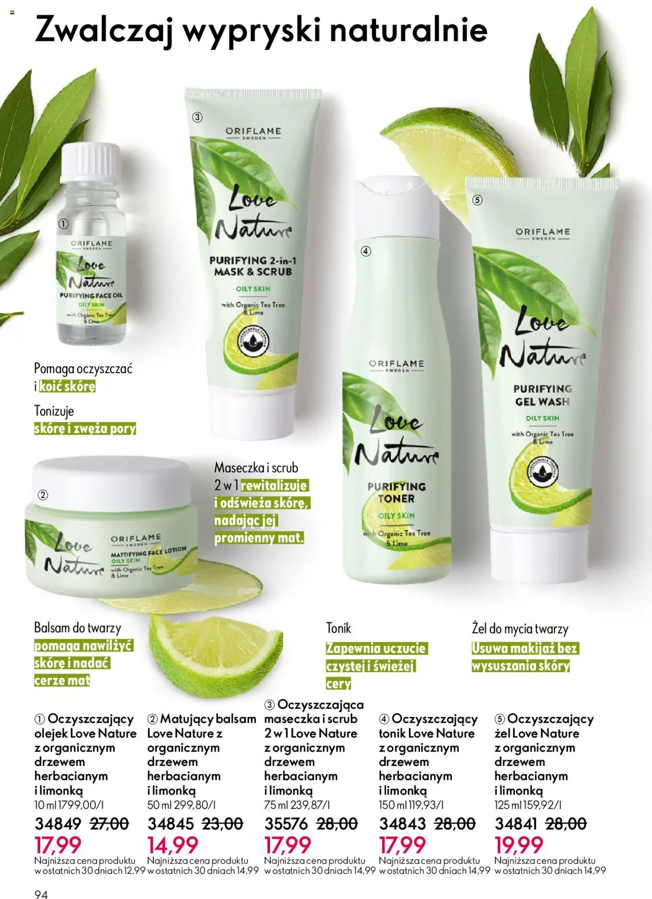 Oriflame Katalog 15 2025 od 22.10.2025 | Strona: 94 | Produkty: Limonka, Toner, Makijaż, Lotion