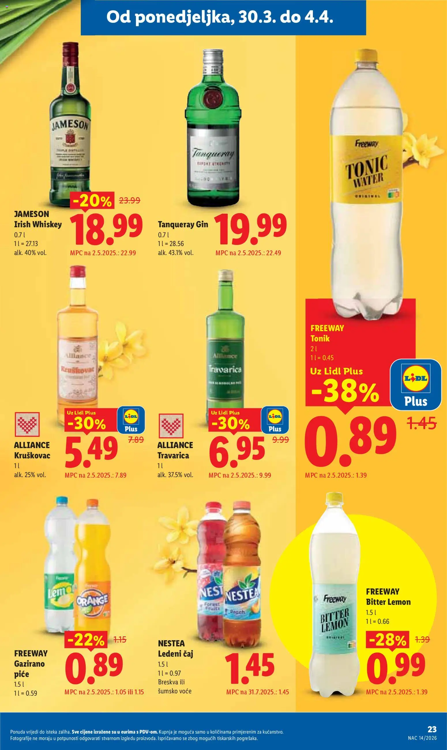 Lidl katalog | vrijedi od 30.03.2026 | Stranica: 23 | Proizvodi: Šumsko voće, Travarica, Čaj, Breskva