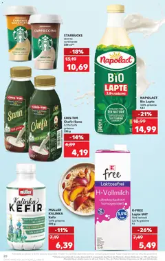 Kaufland RO akciós újság - amely érvényes a következő dátumtól: 15.04.2026 | Oldal: 20 | Termékek: Pesto, Cappuccino, Kefir
