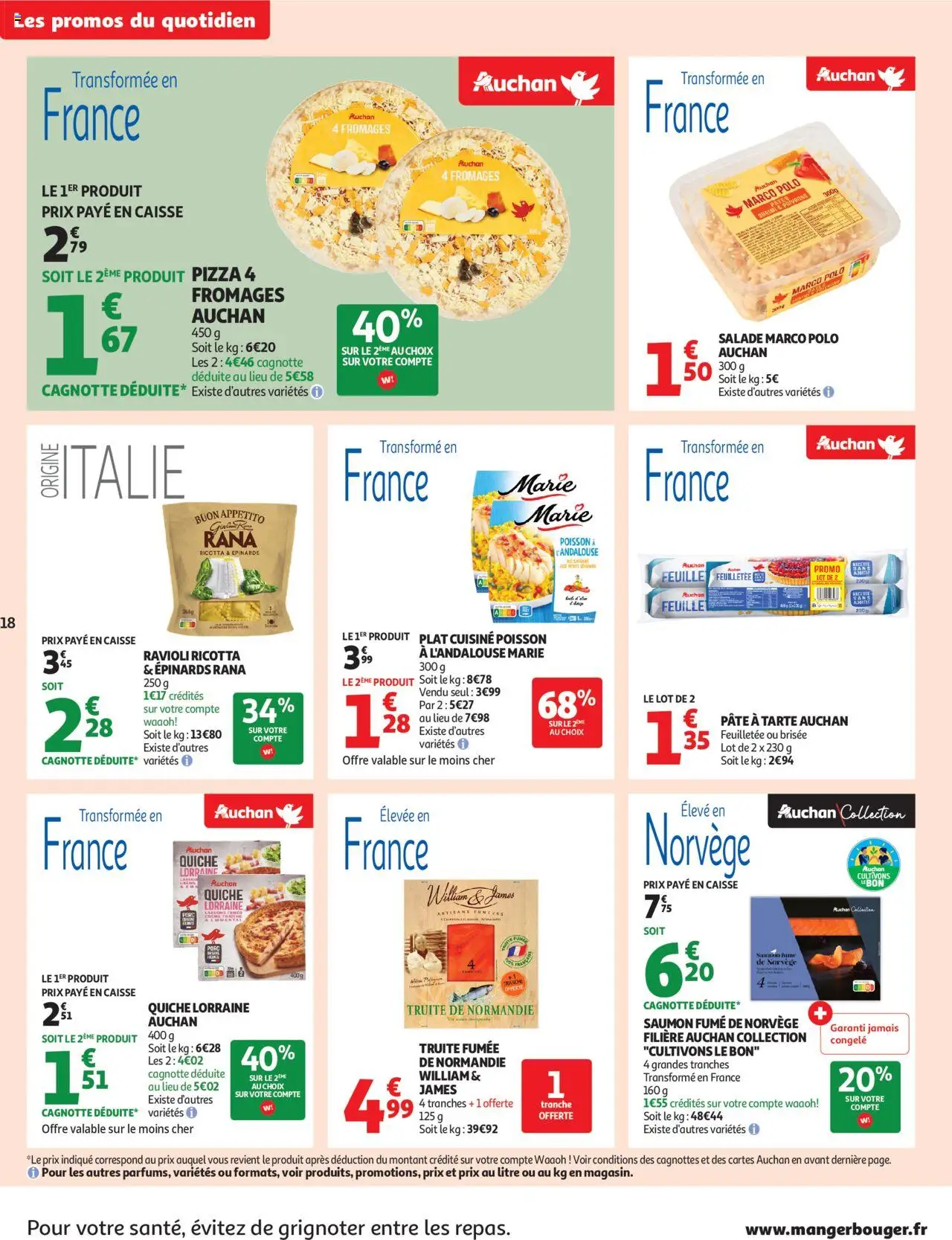  | Page: 18 | Produits: Pizza 4 fromages, Pizza, Ricotta, Saumon