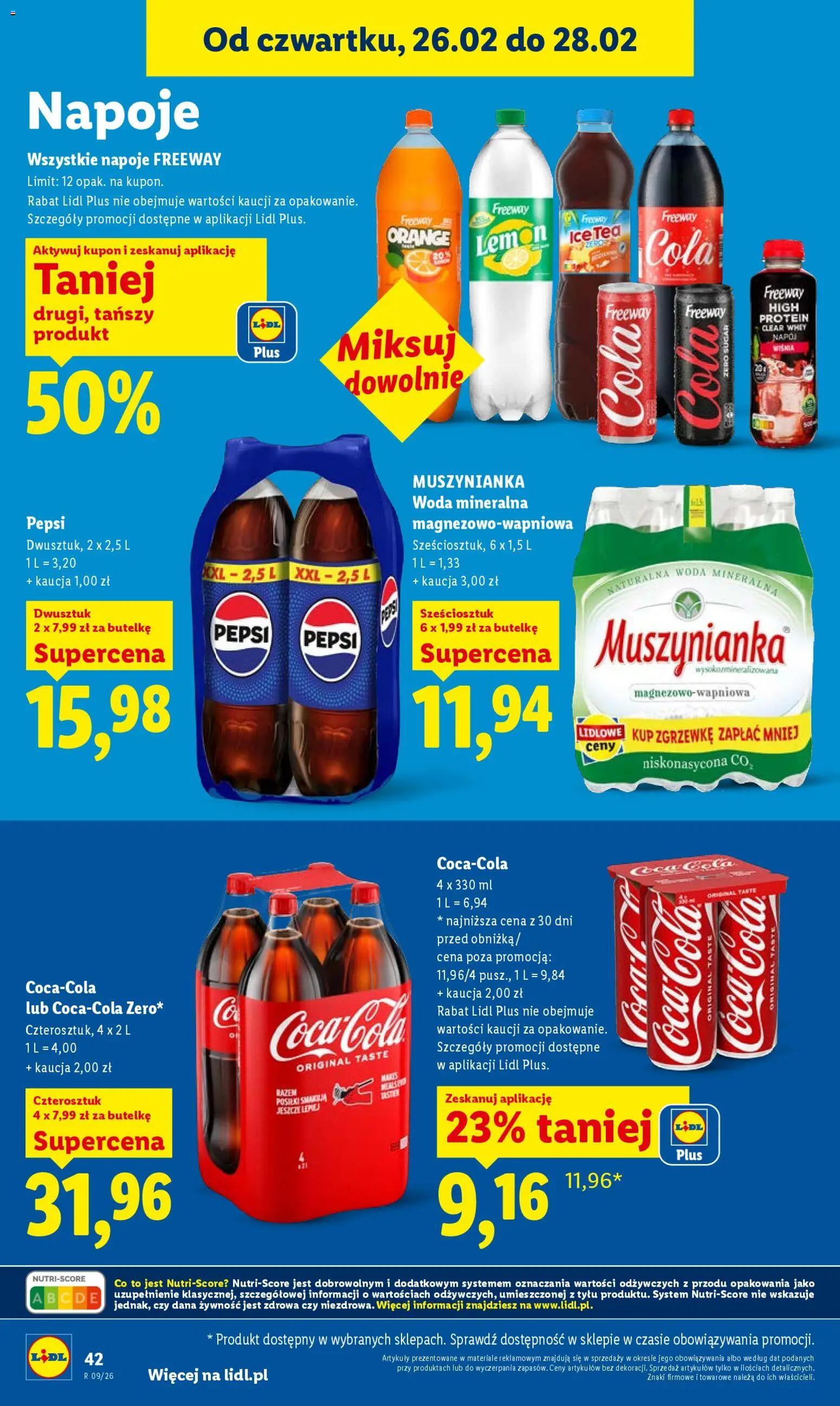 Lidl Polsko leták od 26.02.2026 | Strana: 42 | Produkty: Pepsi, Protein, Cola