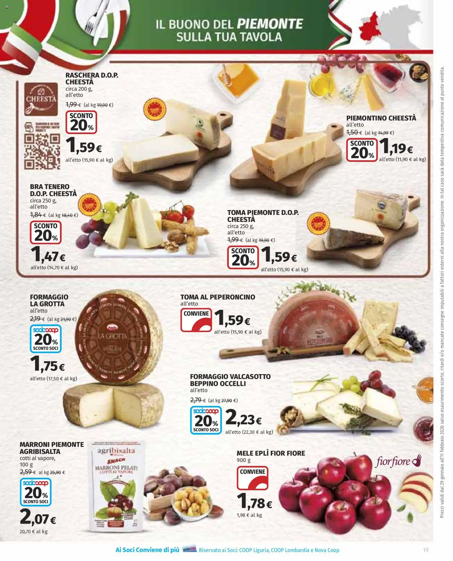 Volantino Ipercoop del 29.01.2026 | Pagina: 19 | Prodotti: Mele, Formaggio, Peperoncino, Data