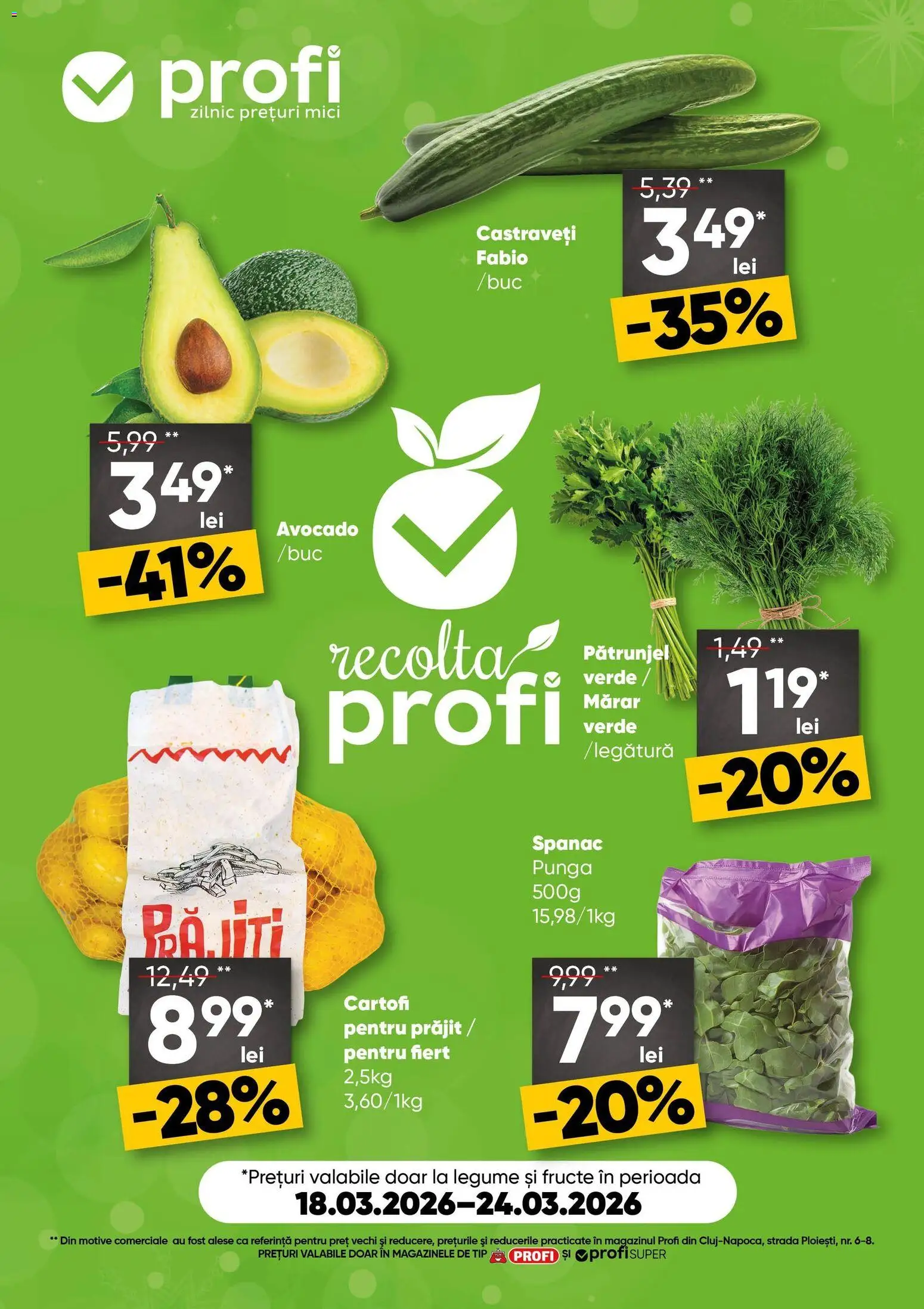 Noul catalog Profi – valabil de la 18.03.2026 | Pagină: 1 | Produse: Mici, Avocado, Legume, Fructe
