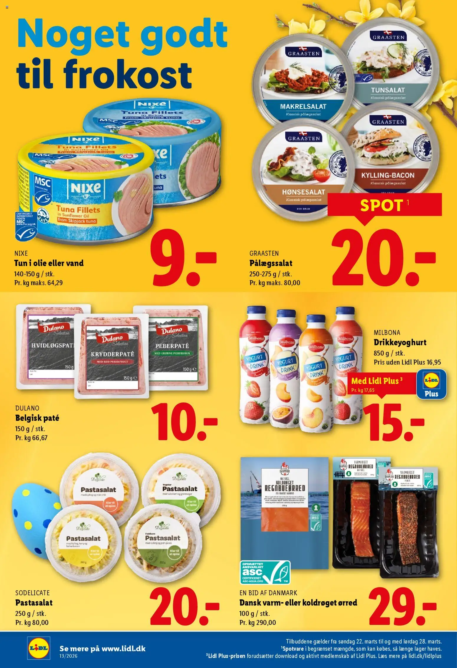 Lidl tilbudsavis – gyldig fra 26.03.2026 | Side: 19 | Produkter: Karry, Tun, Pesto, Drikkeyoghurt