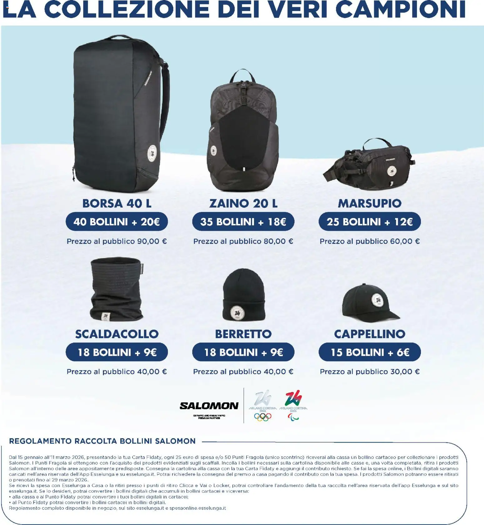 Volantino Esselunga S del 15.01.2026 | Pagina: 4 | Prodotti: Zaino, Borsa