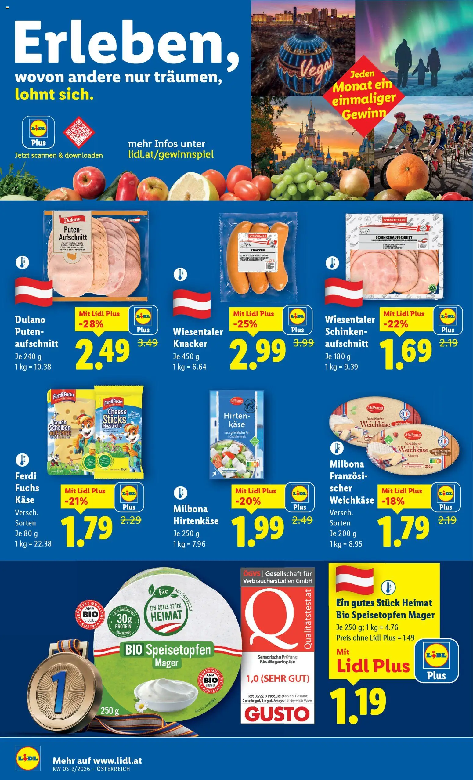 Lidl Eisenstadt, Ebenfurth, Mattersburg gültig ab 15.01.2026 | Seite: 14 | Produkte: Käse, Brot, Schinken