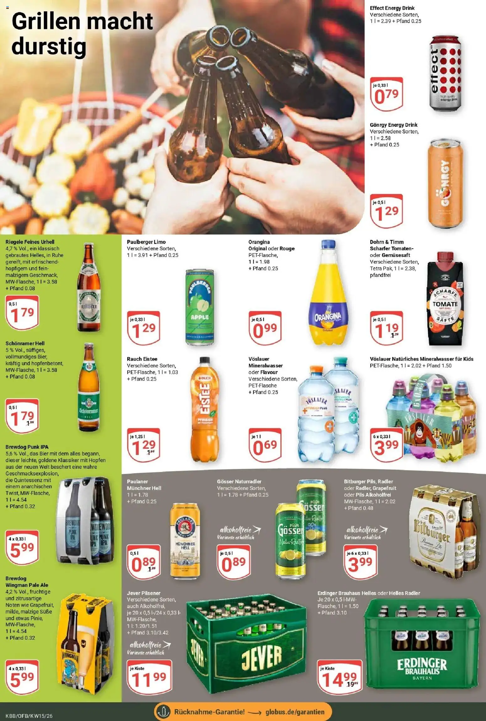 Globus prospekt Koblenz-Bubenheim	 – gültig ab 07.04.2026 | Seite: 13 | Produkte: Pils, Mineralwasser, Apple, Grapefruit