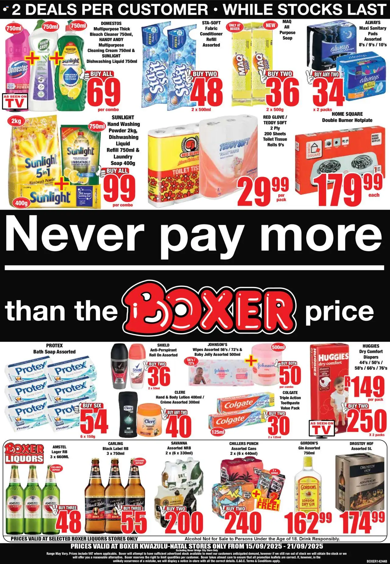 New Boxer catalogue – valid from 15.09.2025 | Page: 4 | Products: Handwash, Soap, Antiperspirant, Lotion