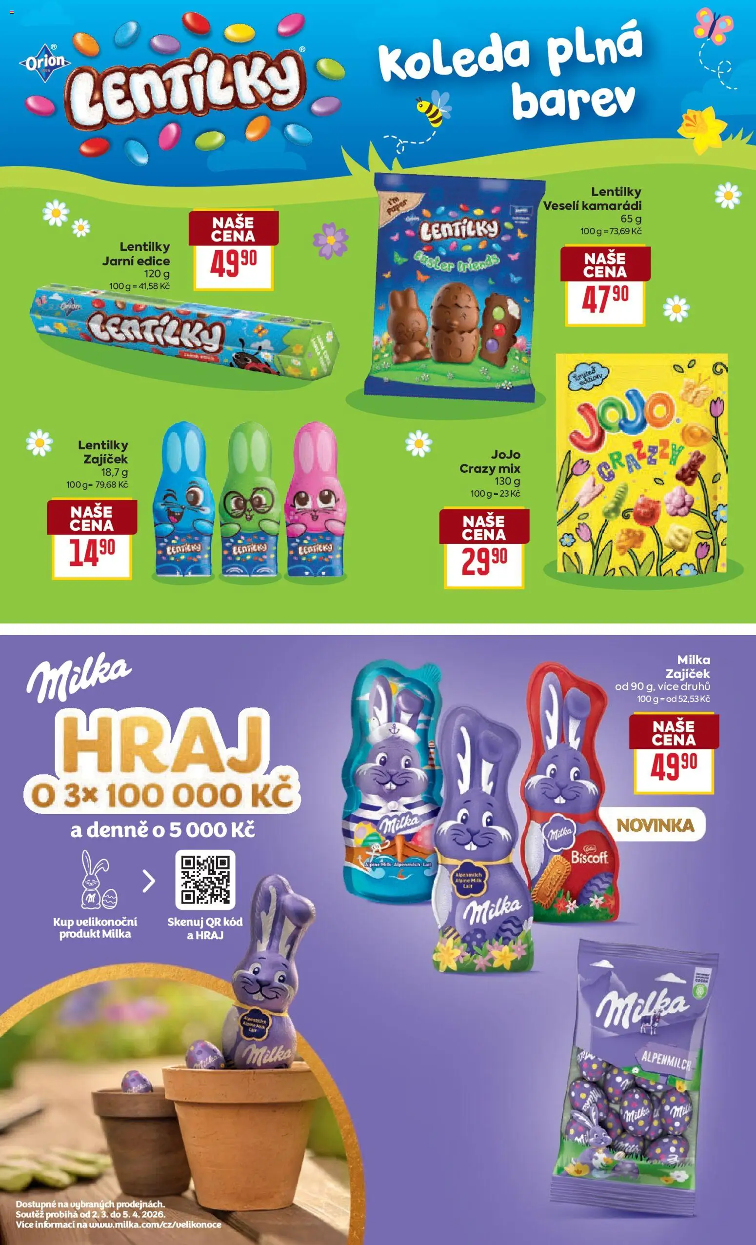 Billa leták - Velikonoce  od 18.03.2026 | Strana: 13 | Produkty: Jojo, Milka, Lentilky