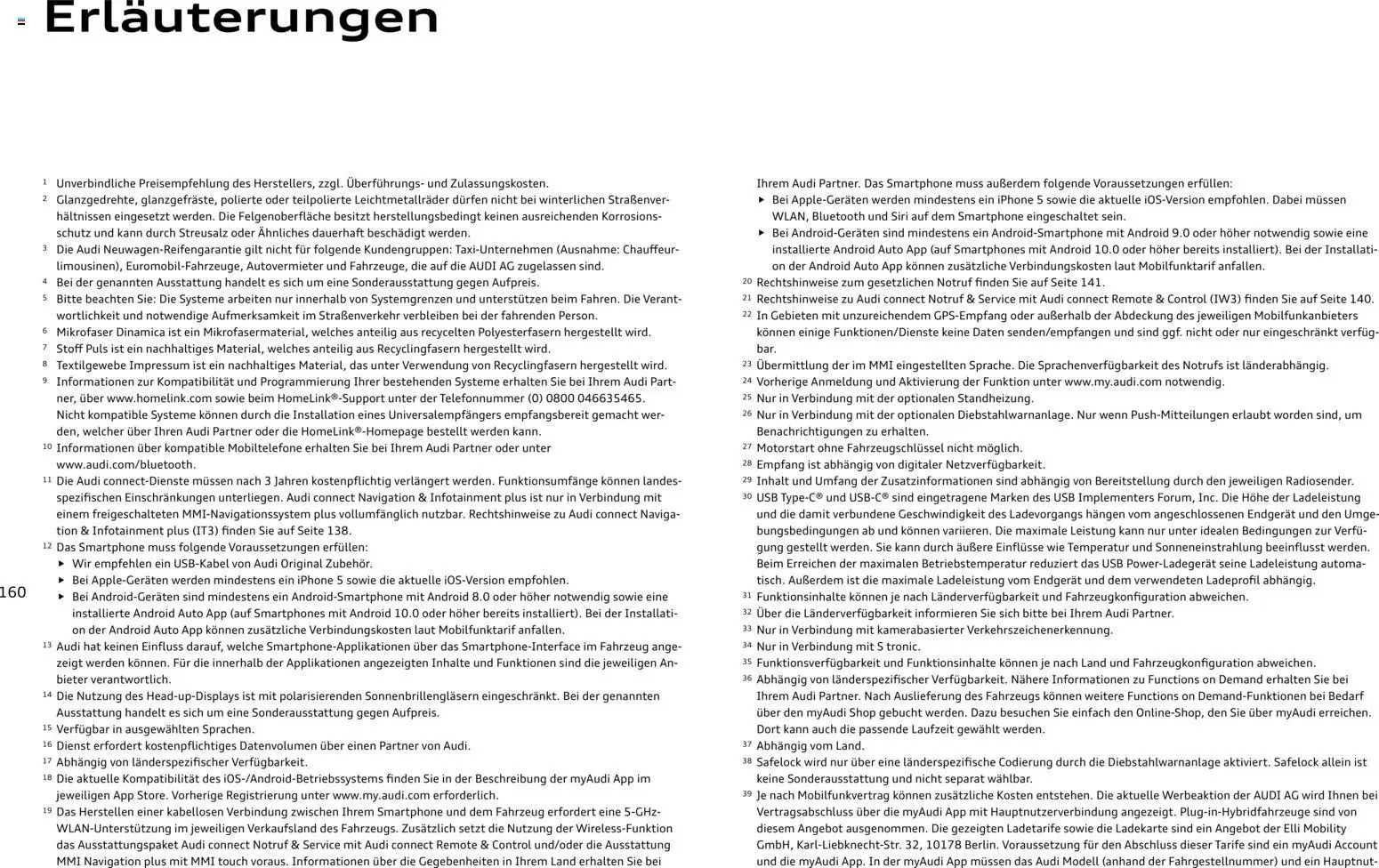 Audi A3 – gültig ab 28.10.2025 | Seite: 160 | Produkte: Navigation, Smartphones, Iphone, Smartphone