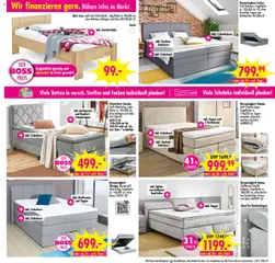 SB Möbel Boss Prospekt 	 ab 18.04.2026 gültig | Seite: 7 | Produkte: Bett, Kissen, Boxspringbett, Polsterbett