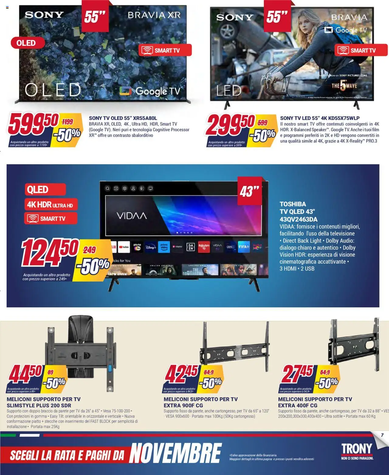 Volantino Trony del 21.08.2025 | Pagina: 7 | Prodotti: smart TV, Televisione, USB, Piatto