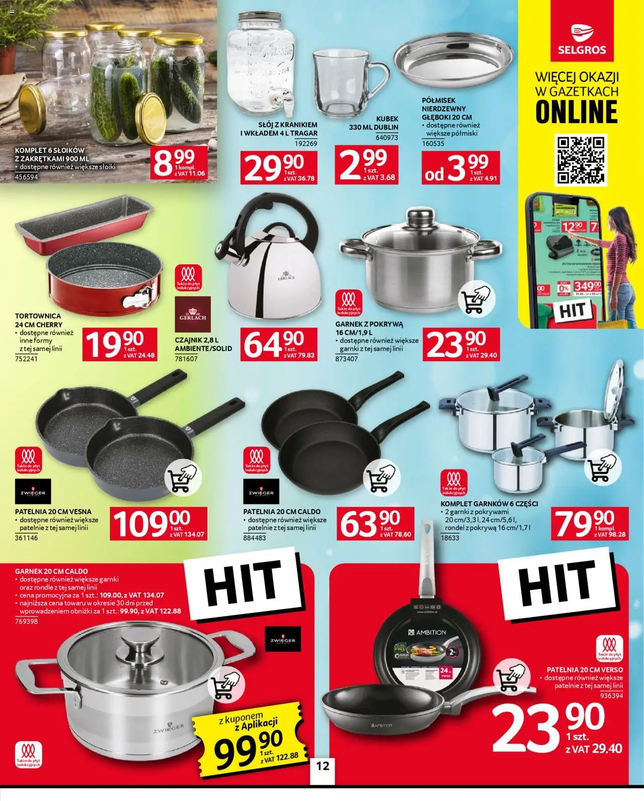 Selgros cash&carry Gazetka - Oferta przemysłowa od 14.08.2025 | Strona: 14 | Produkty: Patelnie, Komplet garnków, Garnki, Patelnia