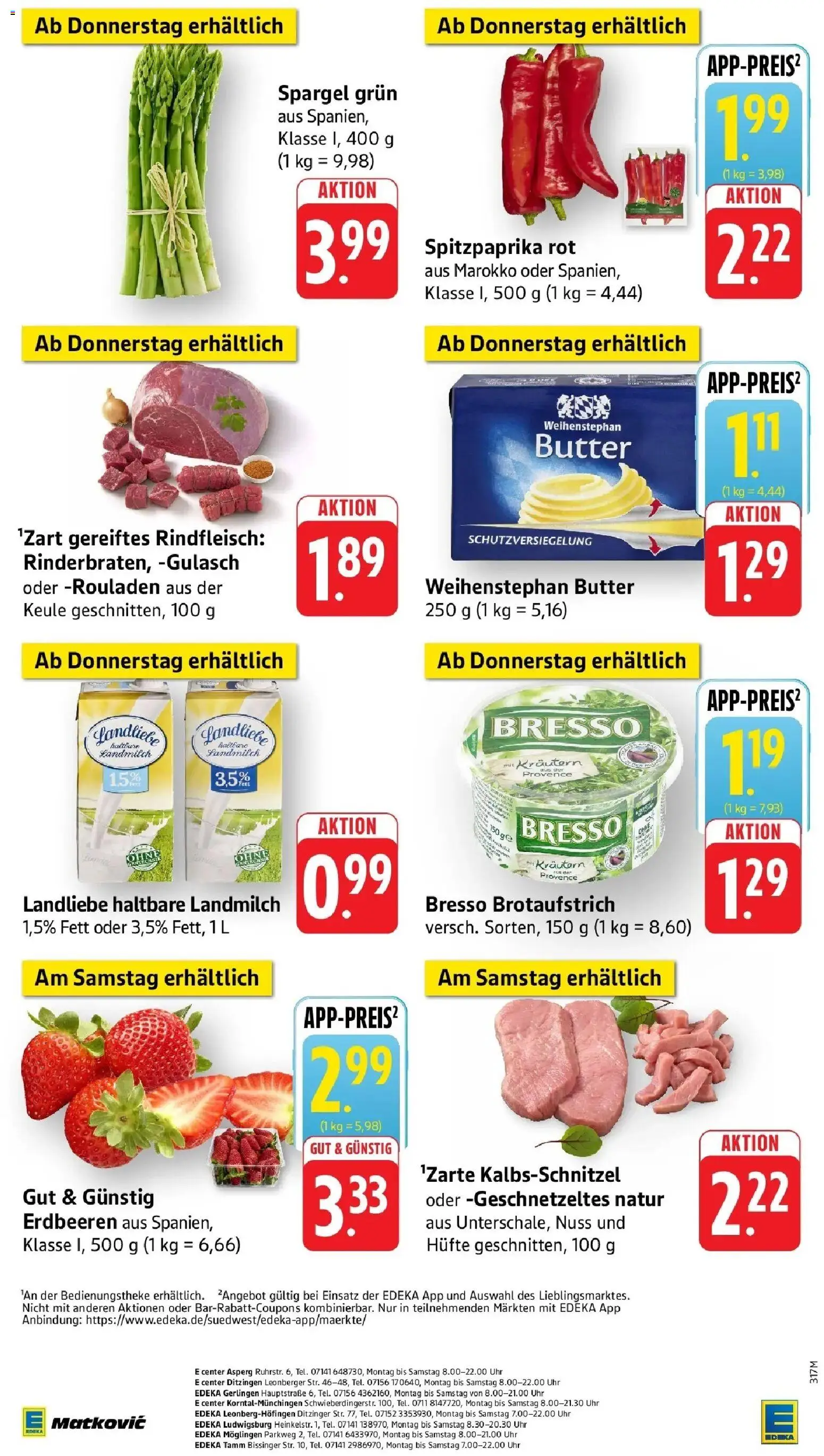 Edeka prospekt Möglingen	 – gültig ab 02.03.2026 | Seite: 40 | Produkte: Spargel, Gulasch, Rindfleisch, Uhr
