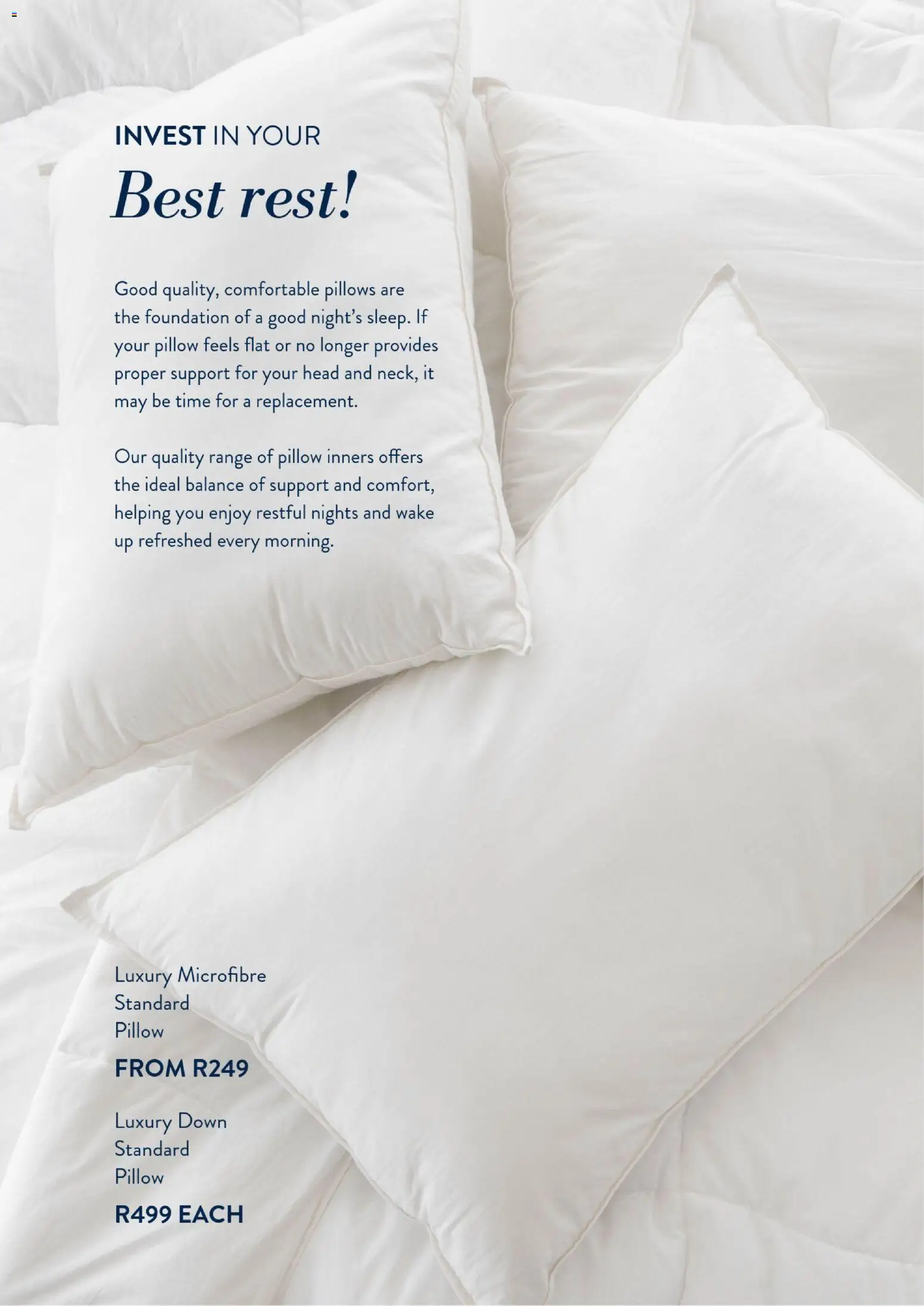 New Volpes catalogue – valid from 01.01.2026 | Page: 50 | Products: Pillow inners, Pillow, Foundation