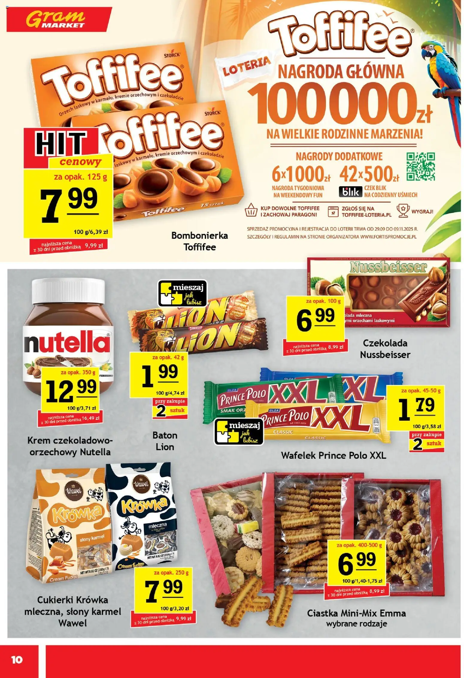 Gram Market Gazetka od 29.10.2025 | Strona: 10 | Produkty: Prince polo xxl, Krowka, Toffifee, Krem