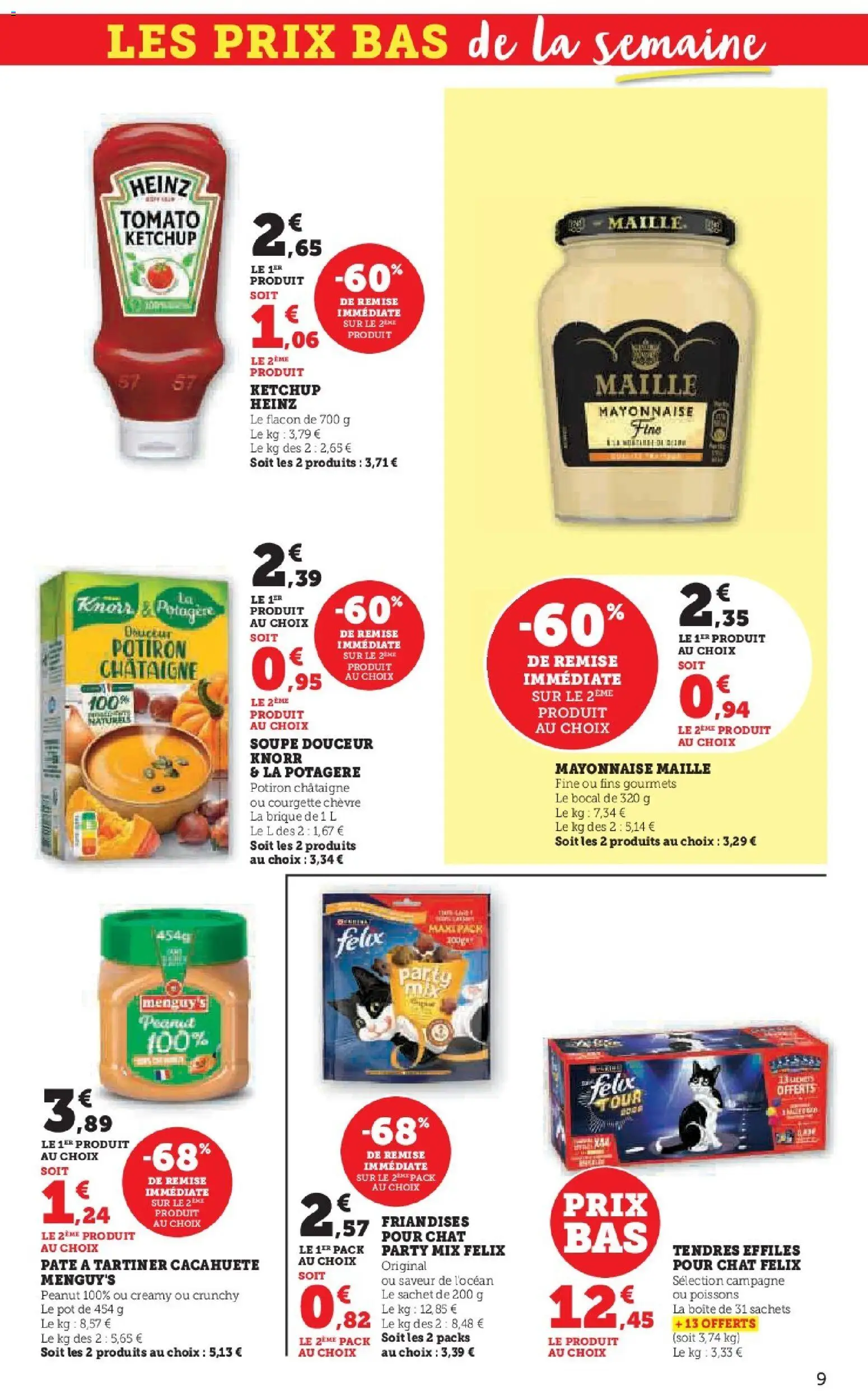 {H1} | Page: 9 | Produits: Soupe, Courgette, Mayonnaise, Ketchup