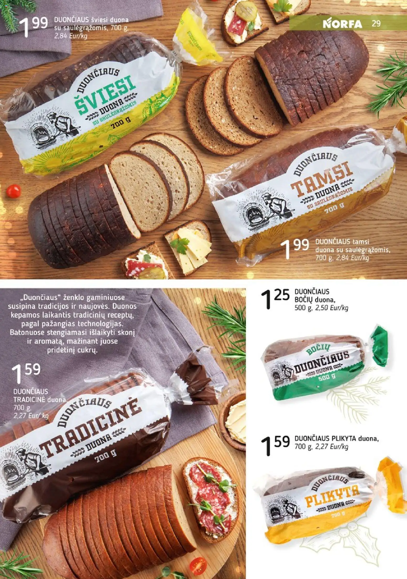 NORFA akcijos nuo 09.12.2025 | Puslapis: 29 | Prekių: Duona