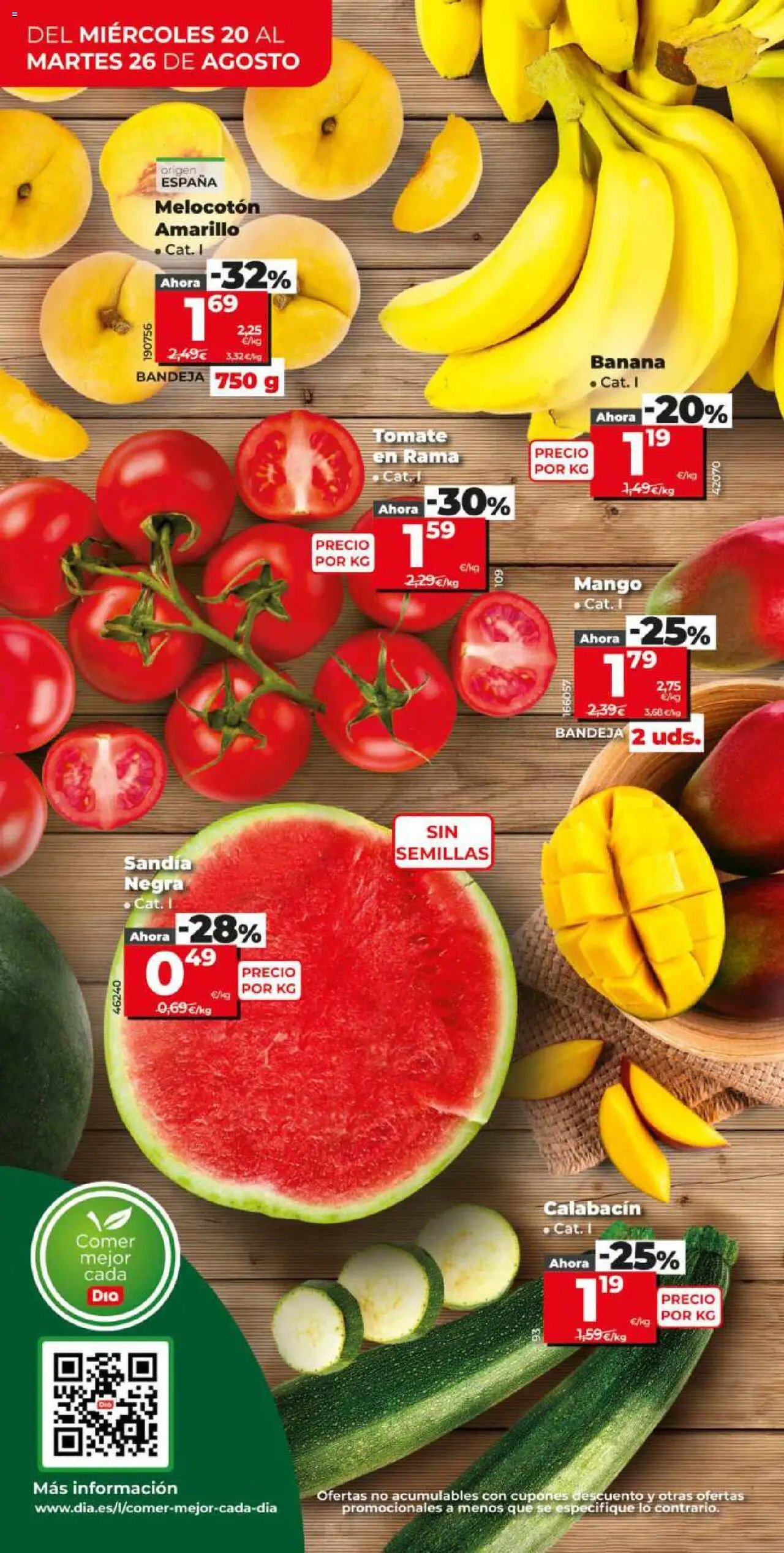 Dia - folleto Market │ válido desde el 20.08.2025 | Página: 4 | Productos: Calabacín, Ρούτερ, Bandeja, Melocotón amarillo