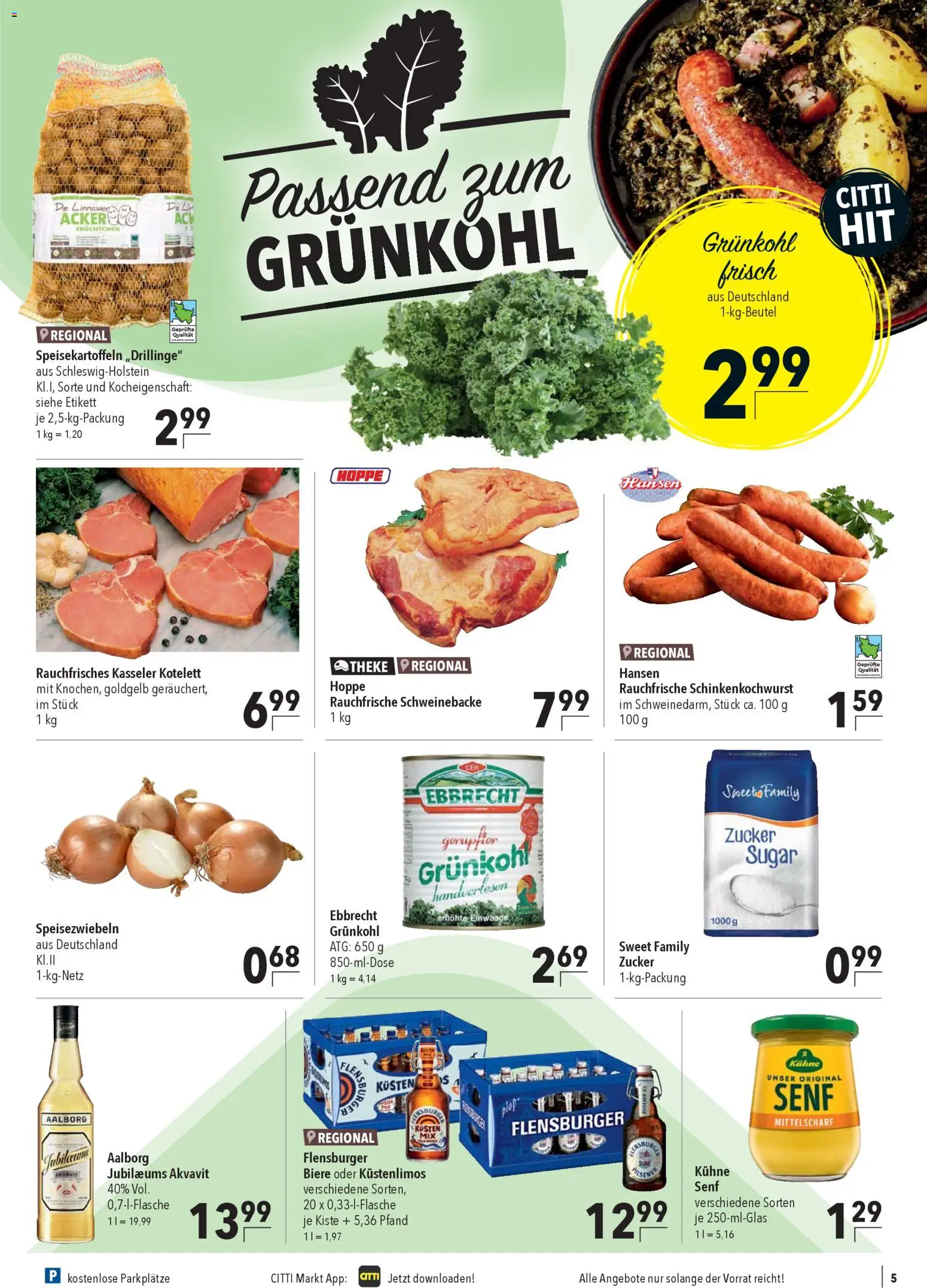 CITTI Markt Prospekt 	 – gültig ab 14.01.2026 | Seite: 5 | Produkte: Theke, Flensburger, Zucker
