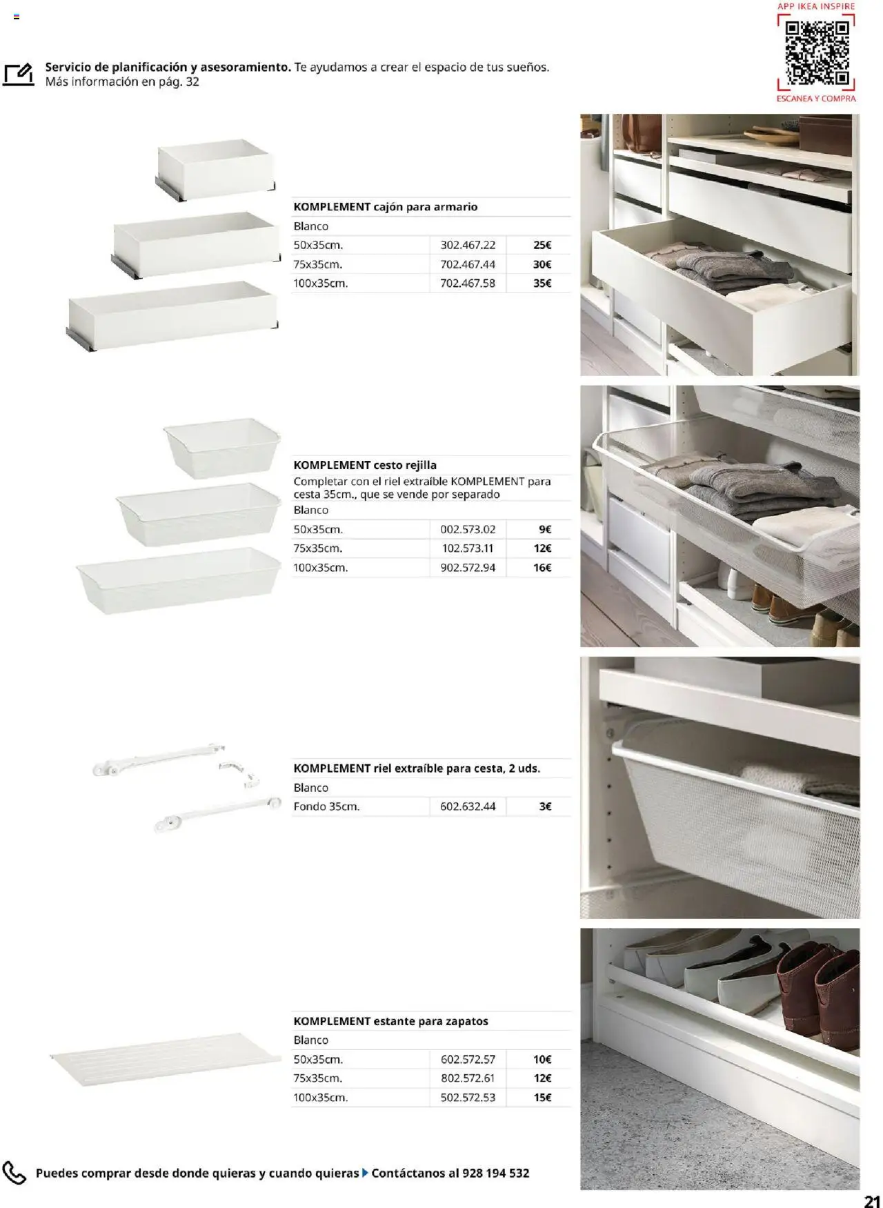 Catálogo IKEA Pax y Komplement │ válido desde el 04.02.2025 | Página: 21 | Productos: Té, Estante, Armario, Cesta